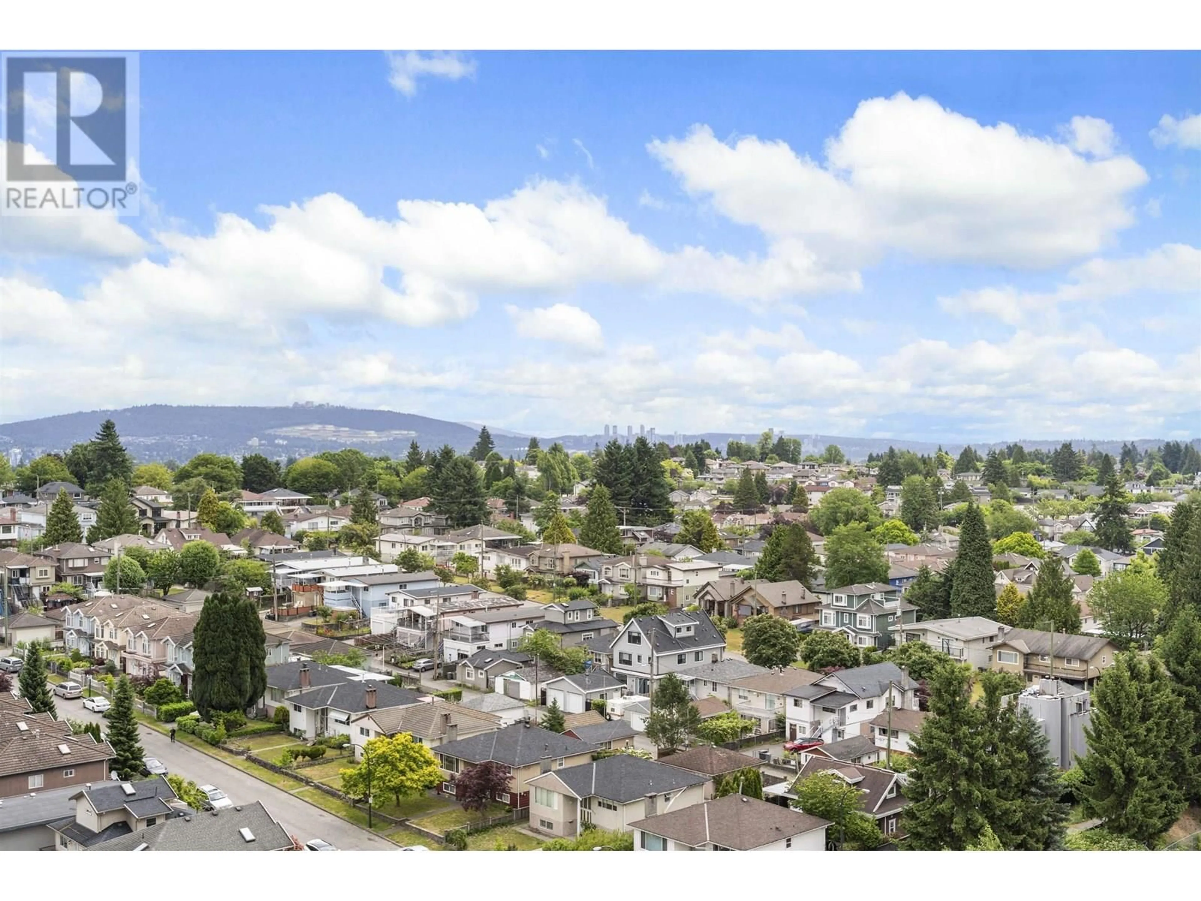 A pic from outside/outdoor area/front of a property/back of a property/a pic from drone, mountain view for 1606 - 3438 VANNESS AVENUE, Vancouver British Columbia V5R6E7