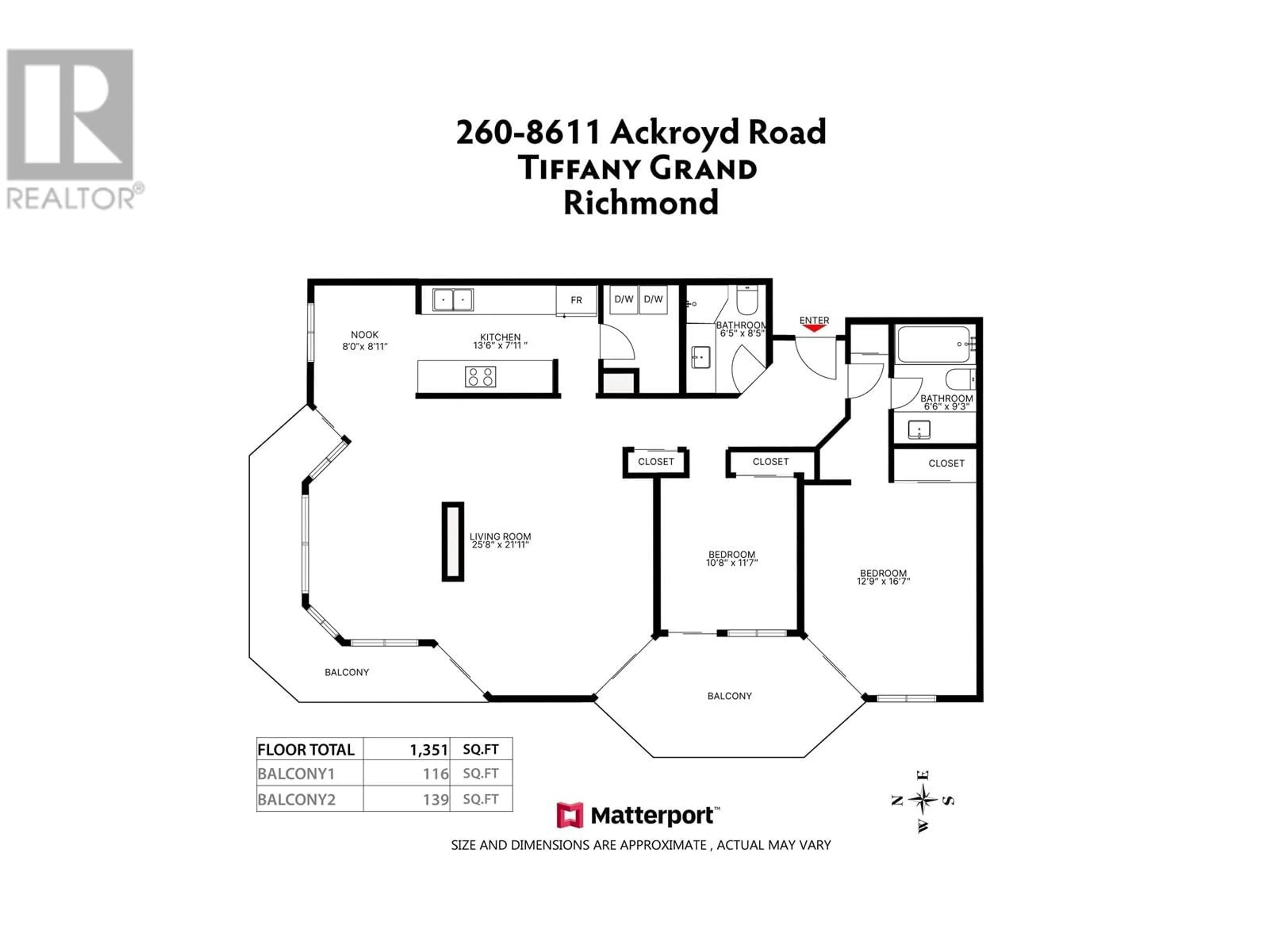 Floor plan for 260 - 8611 ACKROYD ROAD, Richmond British Columbia V6X3P4
