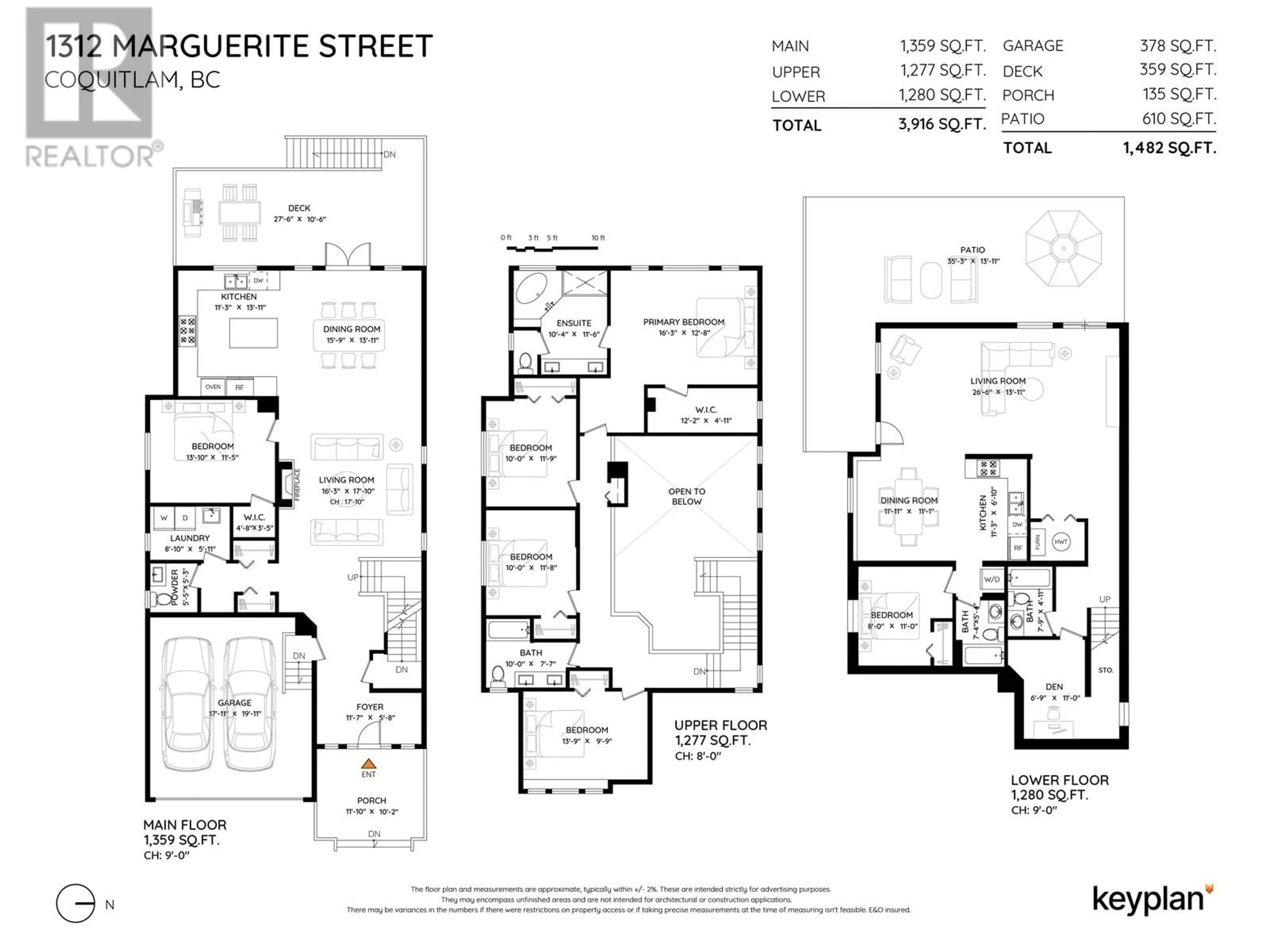 Floor plan for 1312 MARGUERITE STREET, Coquitlam British Columbia V3E0E2