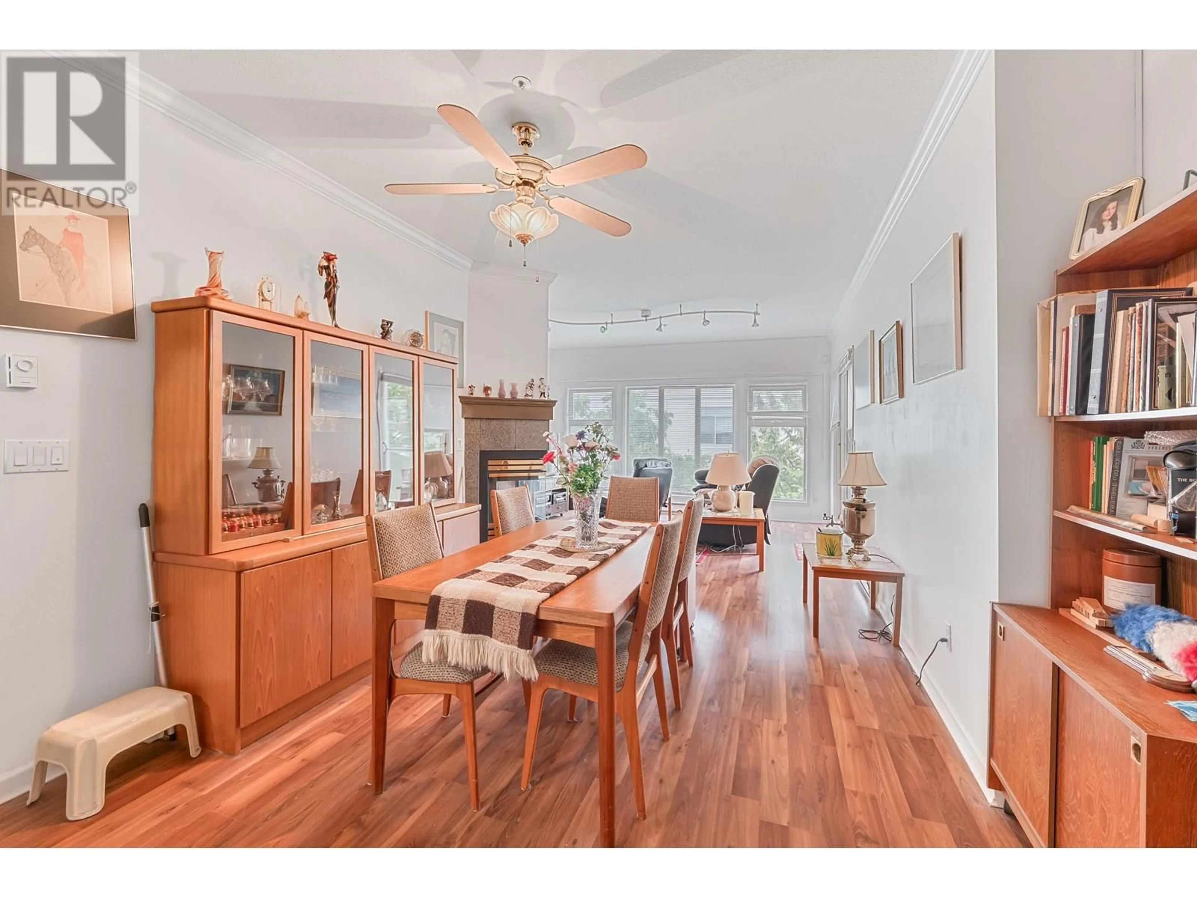 Dining room, wood/laminate floor for 203 - 8380 JONES ROAD, Richmond British Columbia V6Y1L6