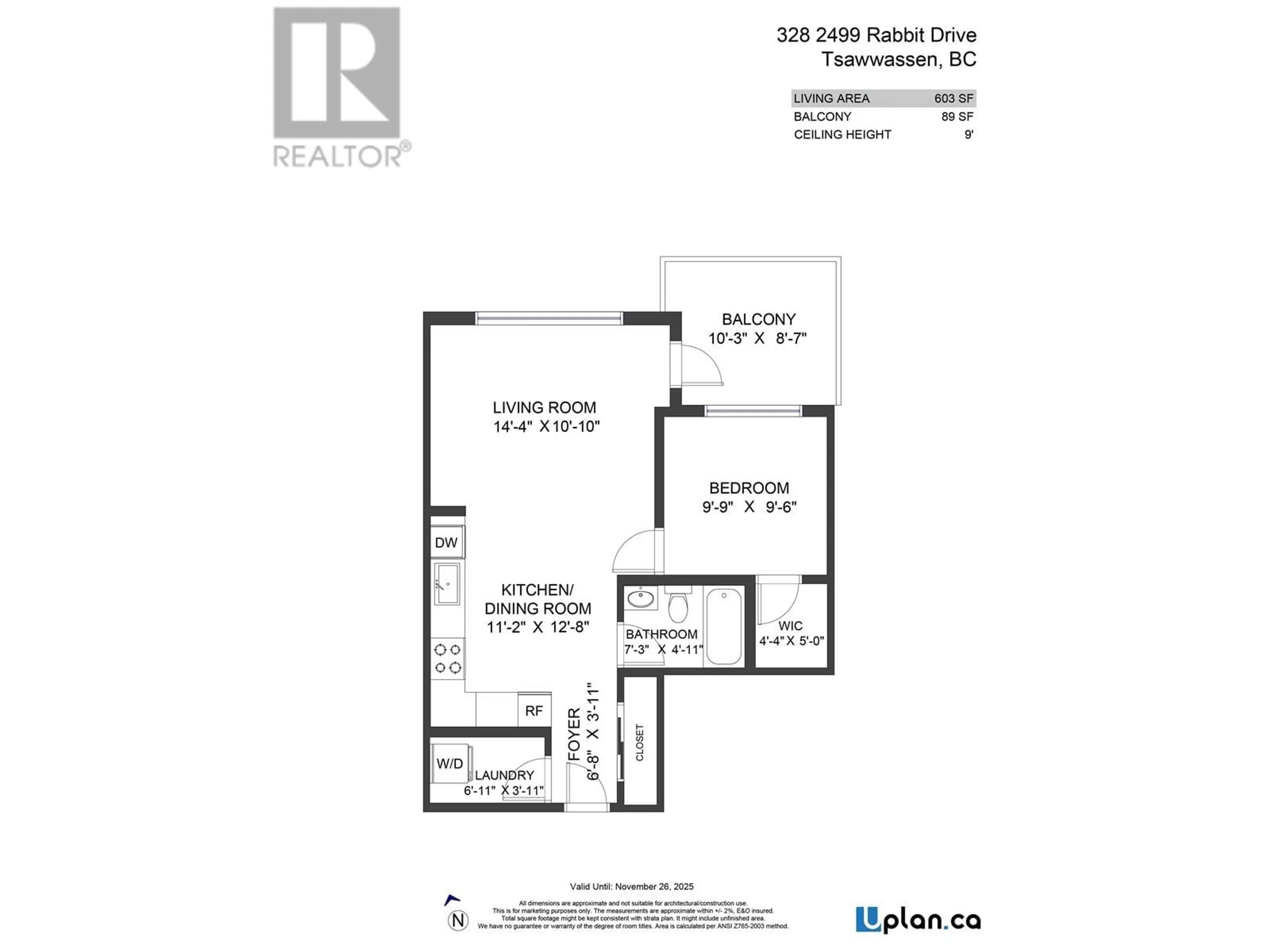 Floor plan for 328 - 2499 RABBIT DRIVE, Tsawwassen British Columbia V4M0G4