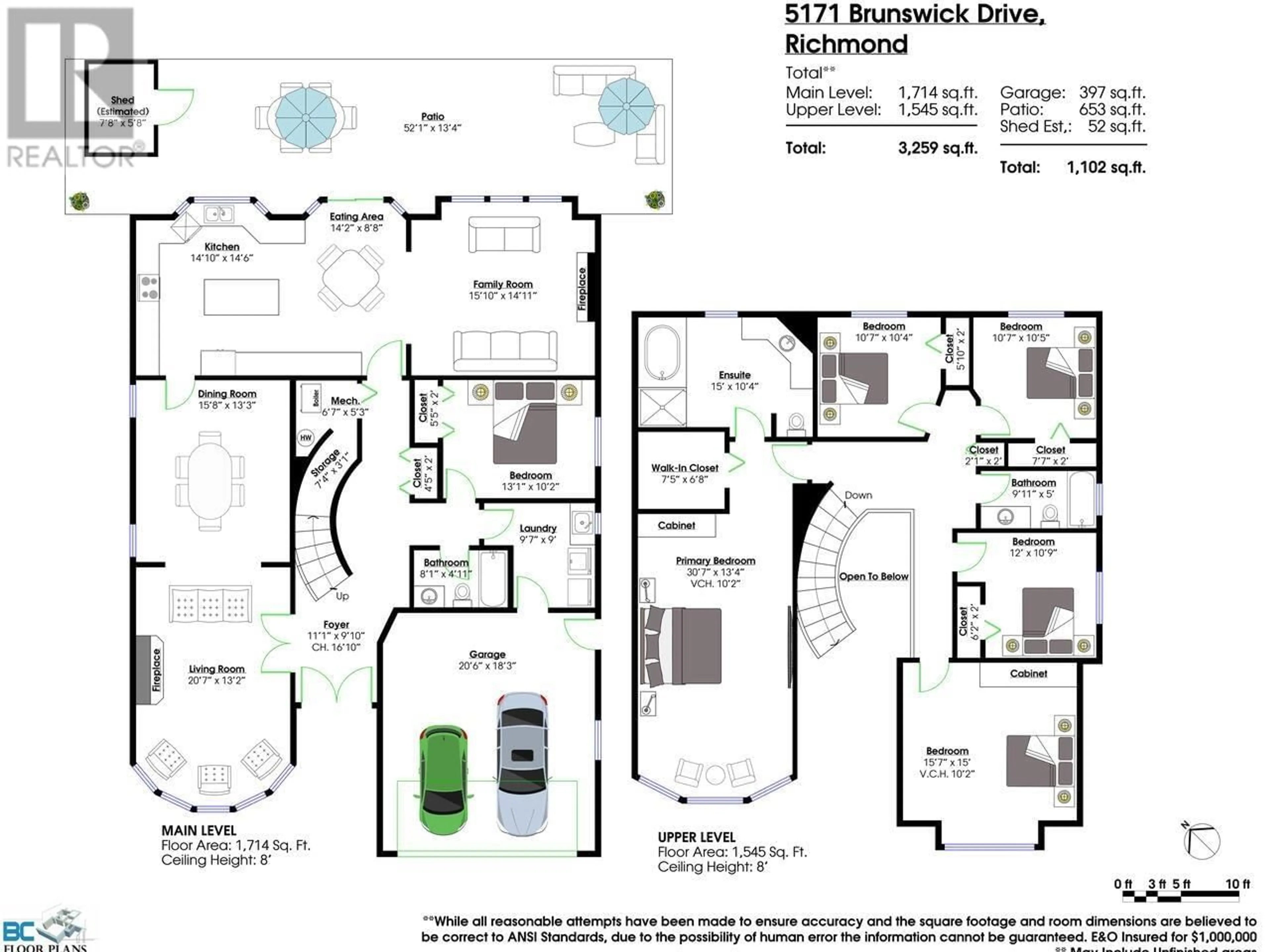 Floor plan for 5171 BRUNSWICK DRIVE, Richmond British Columbia V7E6J2