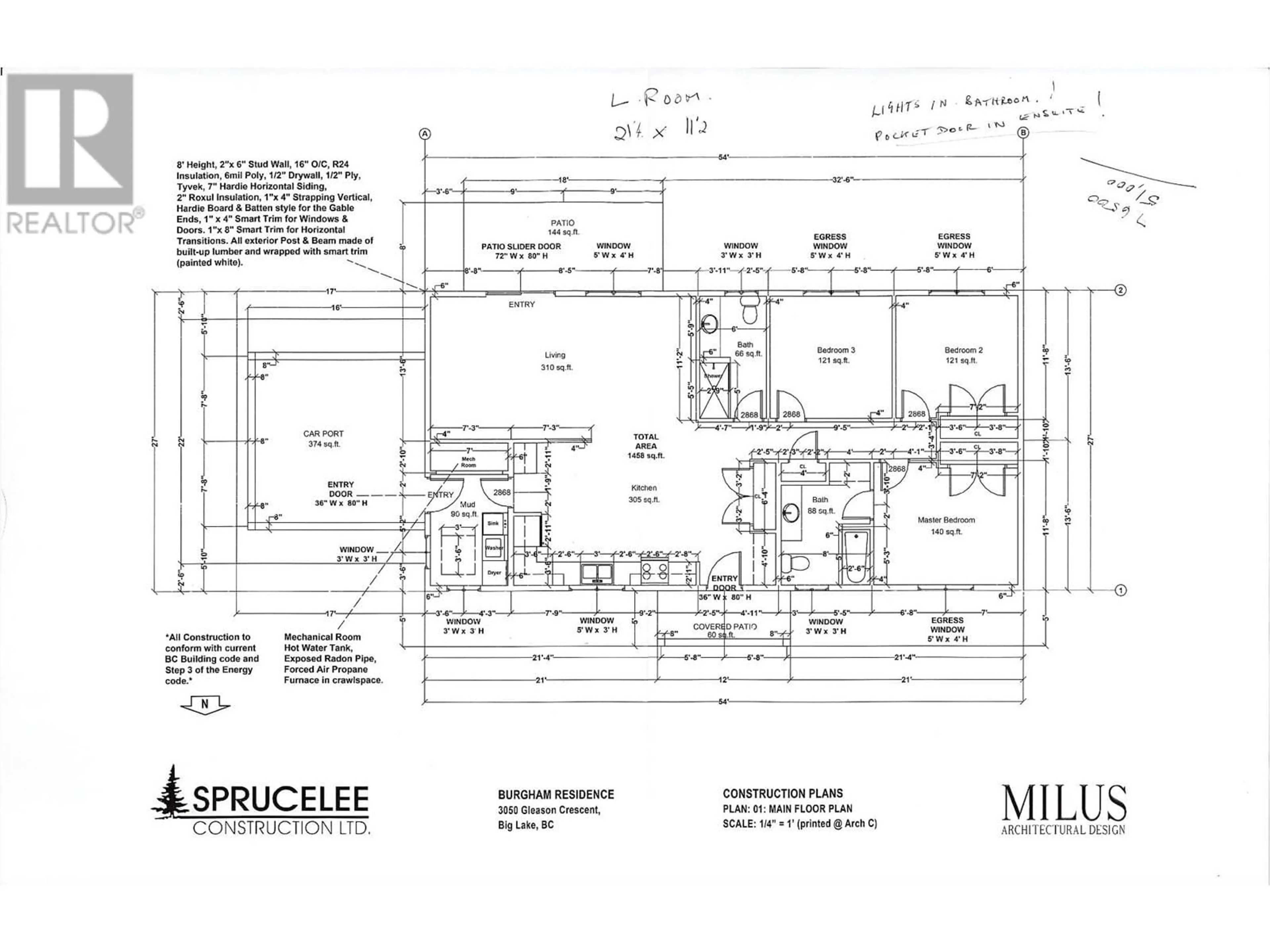 Floor plan for 3050 GLEASON CRESCENT, Williams Lake British Columbia V0L1G0