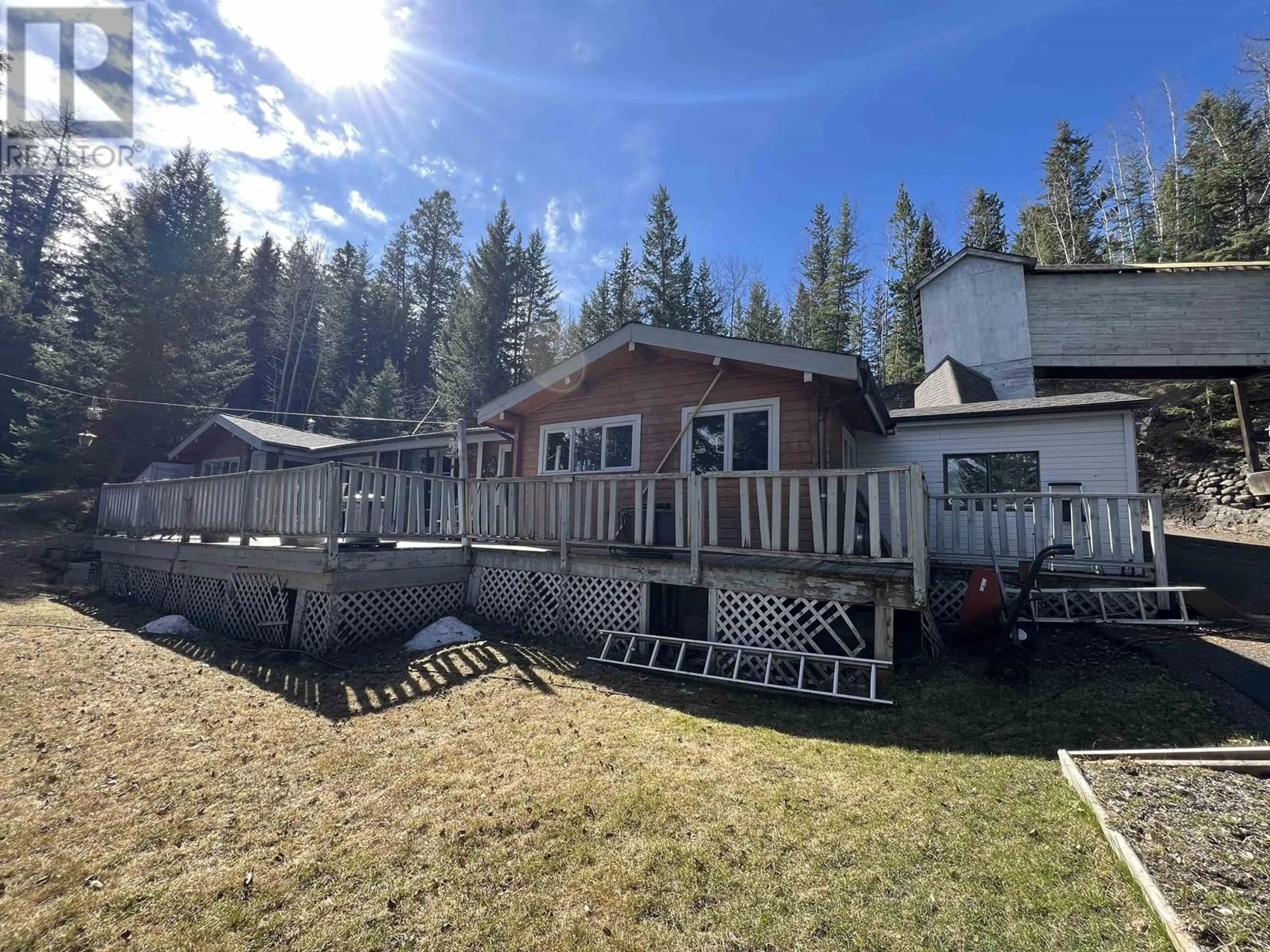 A pic from outside/outdoor area/front of a property/back of a property/a pic from drone, mountain view for 6088 NORMAN ROAD, 100 Mile House British Columbia V0K2E3