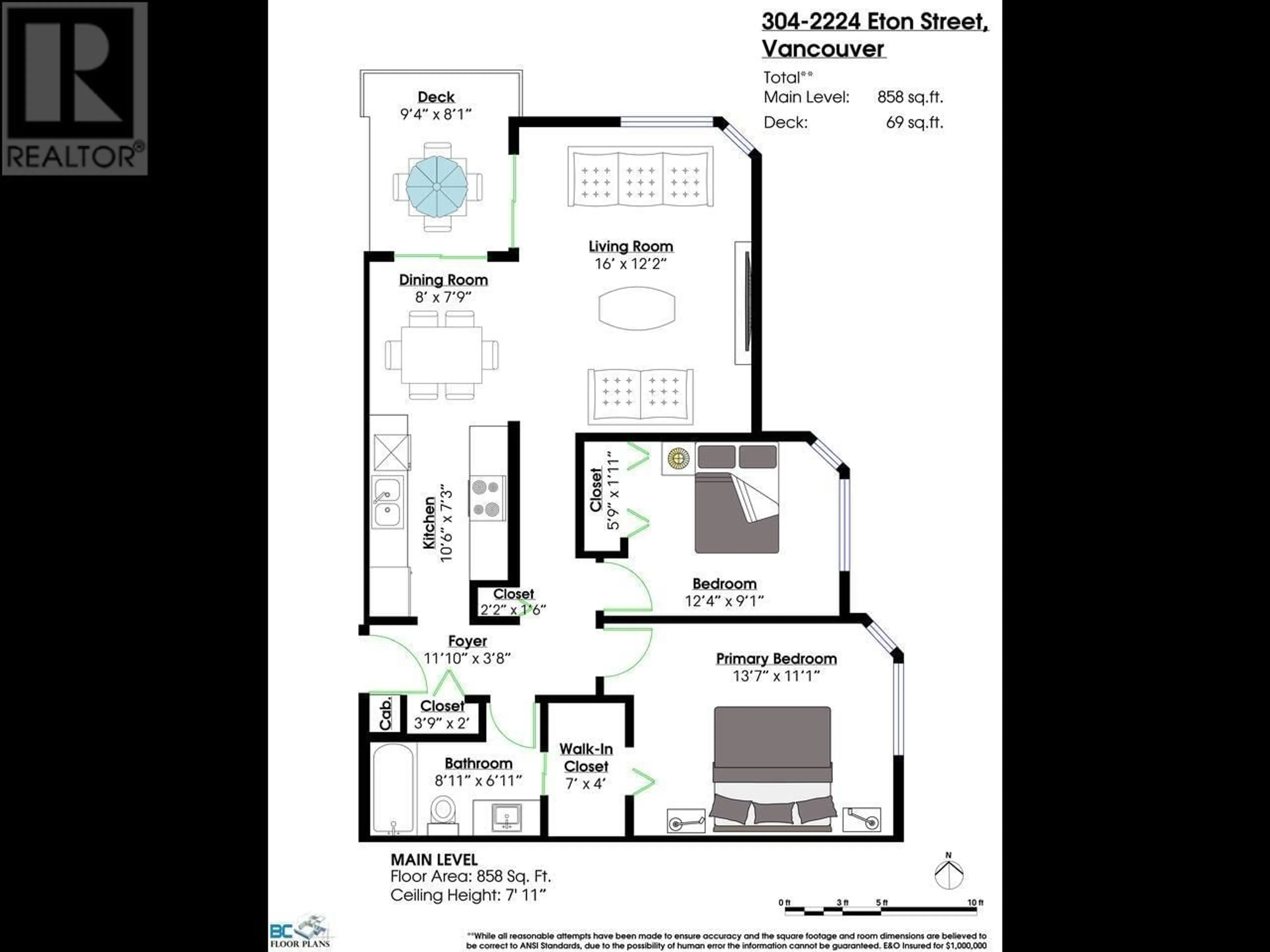 Floor plan for 304 - 2224 ETON STREET, Vancouver British Columbia V5L1C8