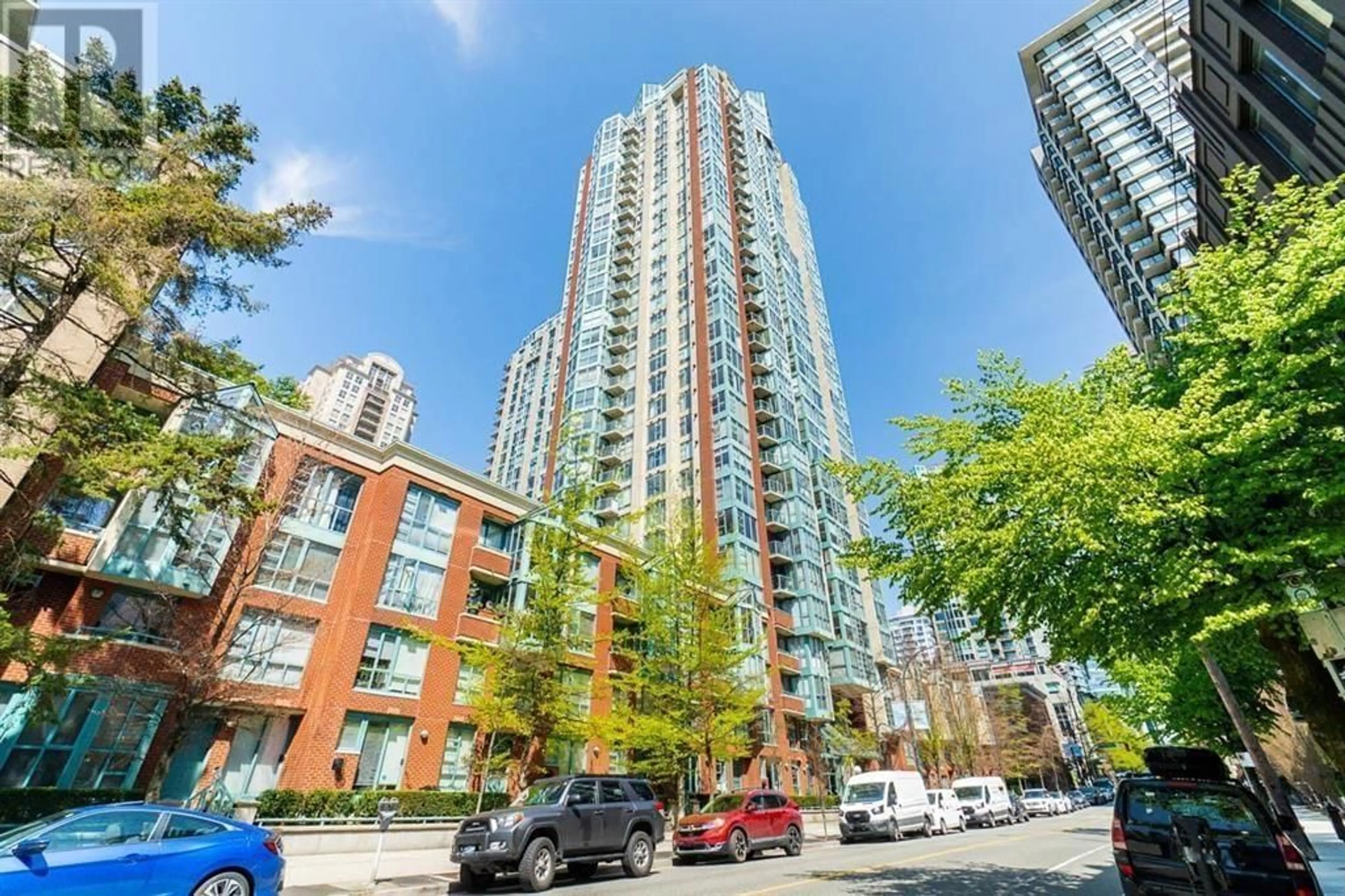 Patio, city buildings view from balcony for 2407 - 939 HOMER STREET, Vancouver British Columbia V6B2W6