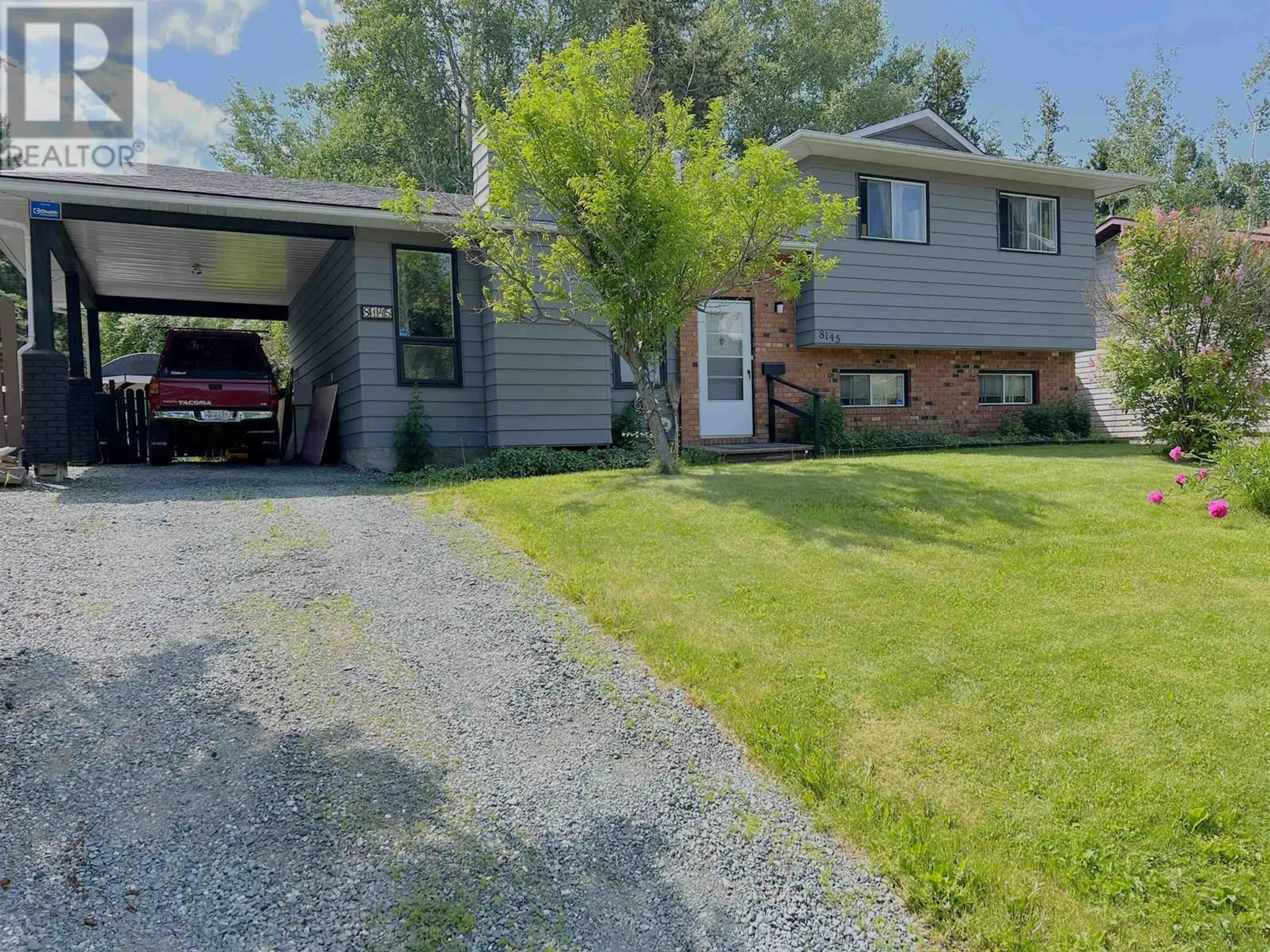 A pic from outside/outdoor area/front of a property/back of a property/a pic from drone, street for 8145 ST LAWRENCE AVENUE, Prince George British Columbia V2N4K6