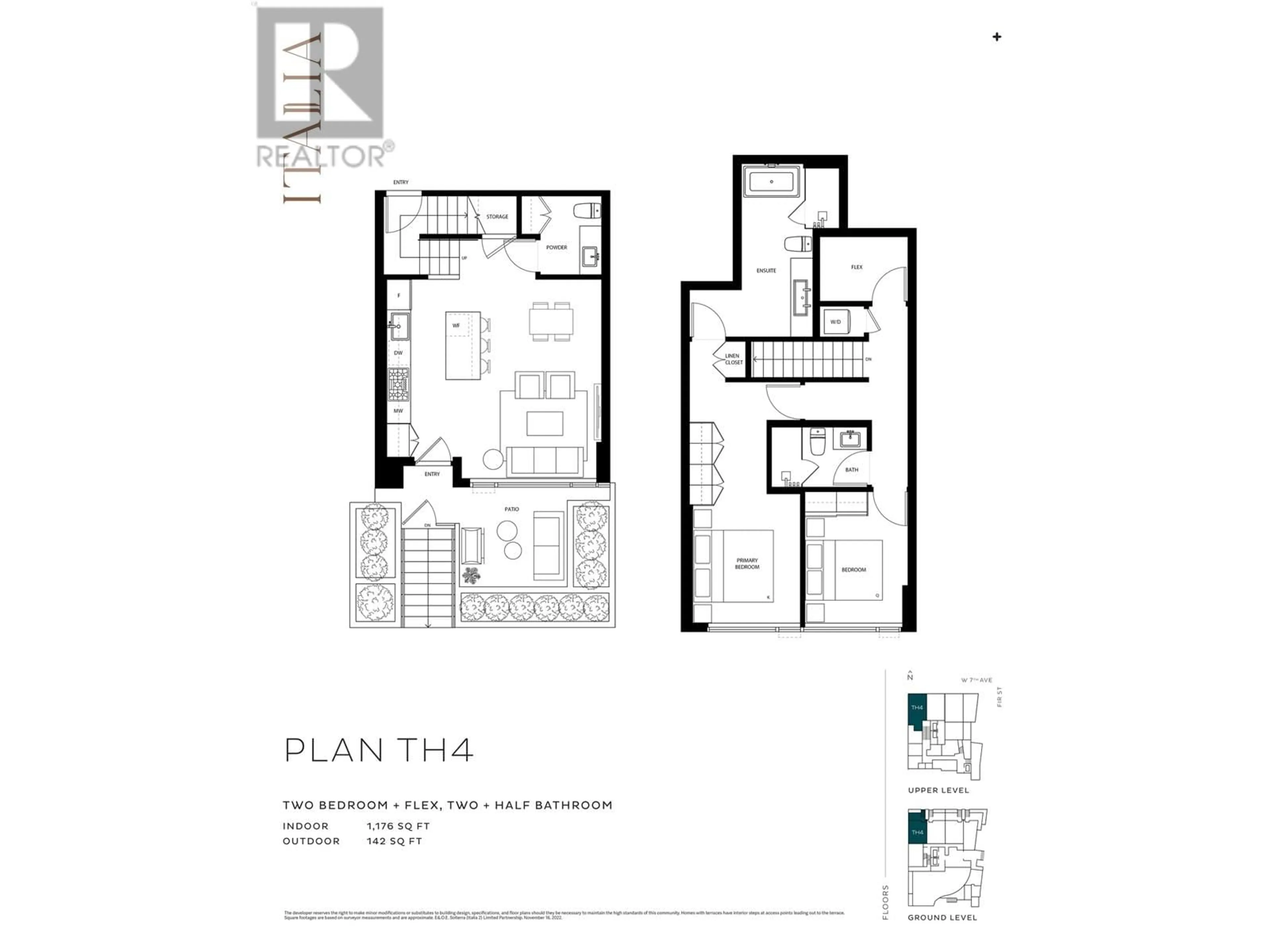 Floor plan for TH4 - 2323 FIR STREET, Vancouver British Columbia V6J1S5