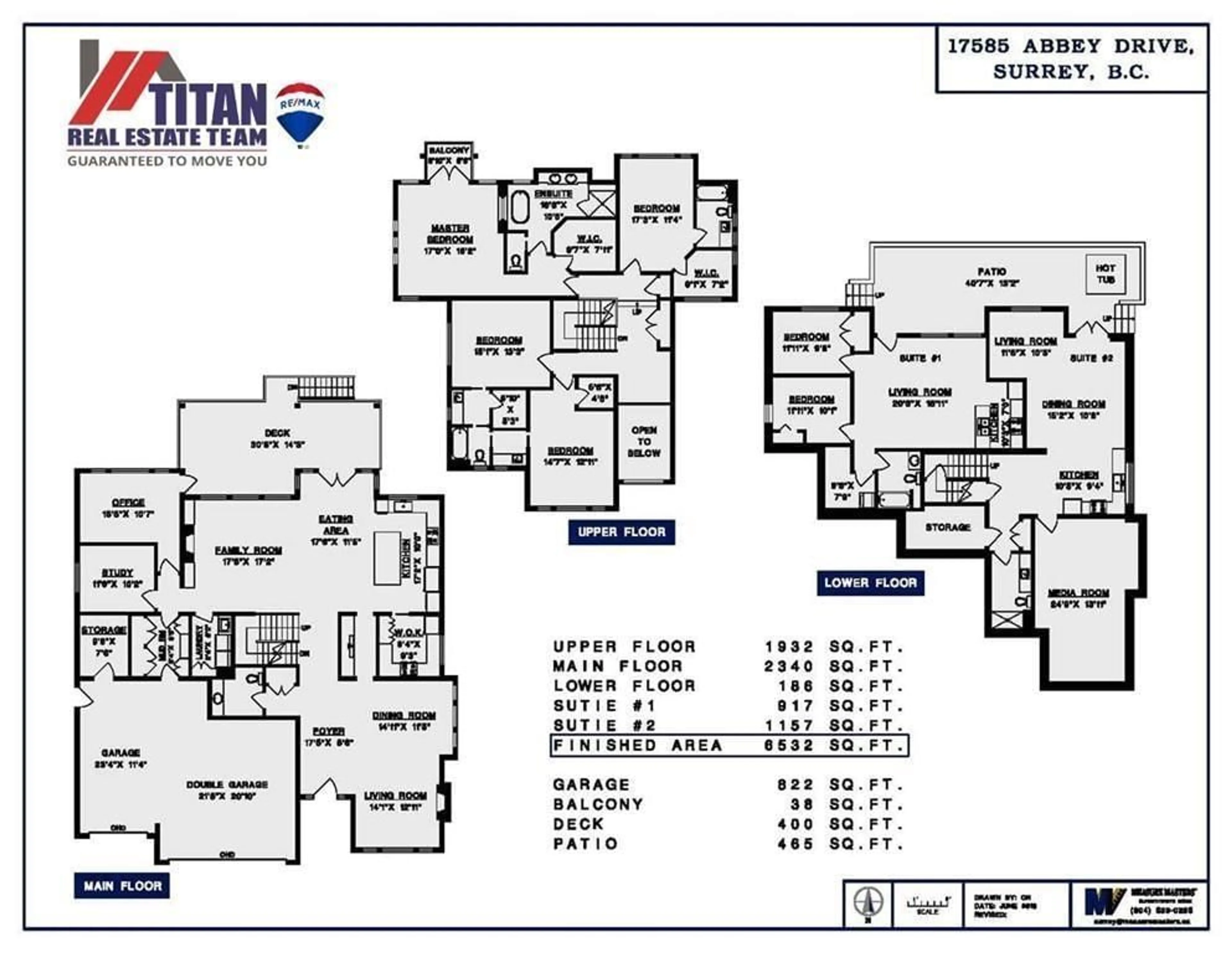 Floor plan for 17585 ABBEY, Surrey British Columbia V4N4H2