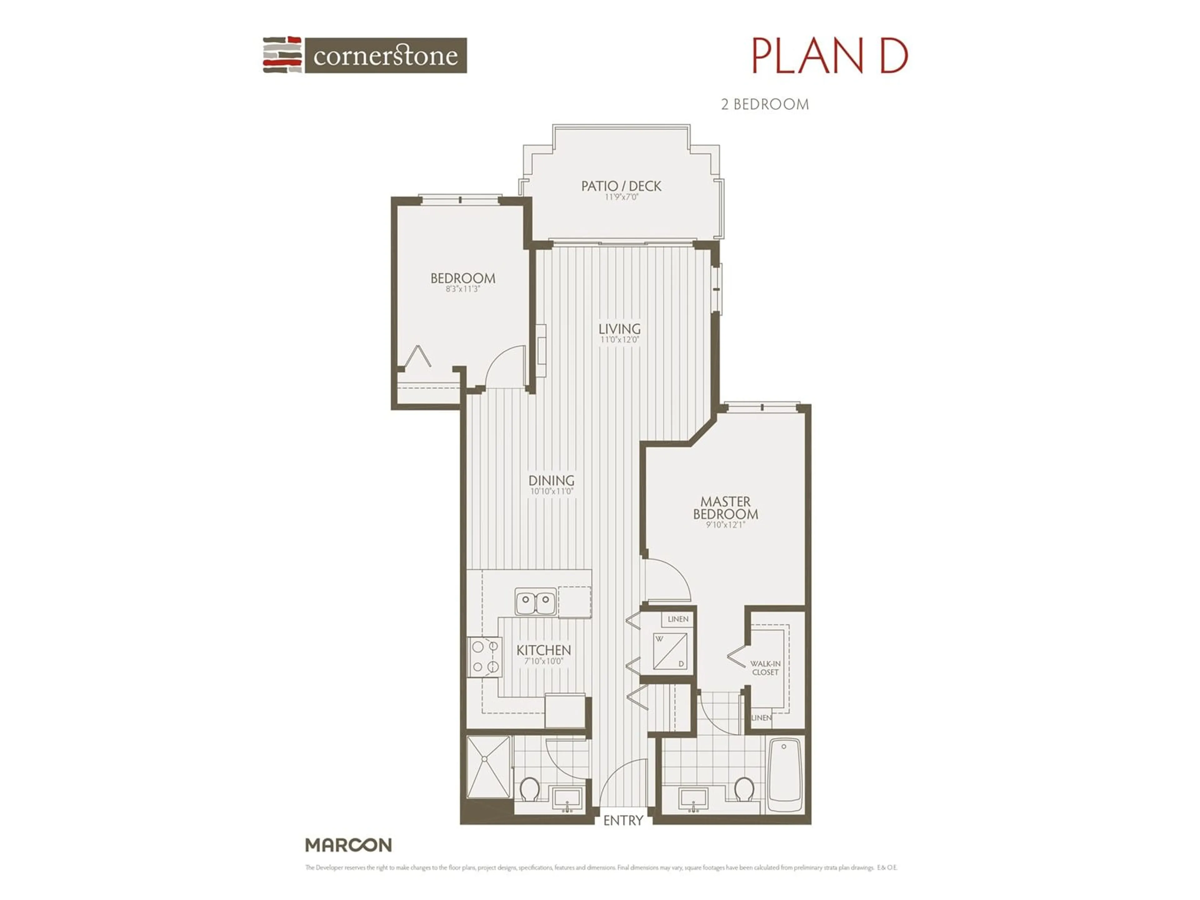 Floor plan for 417 - 21009 56, Langley British Columbia V3A0C9