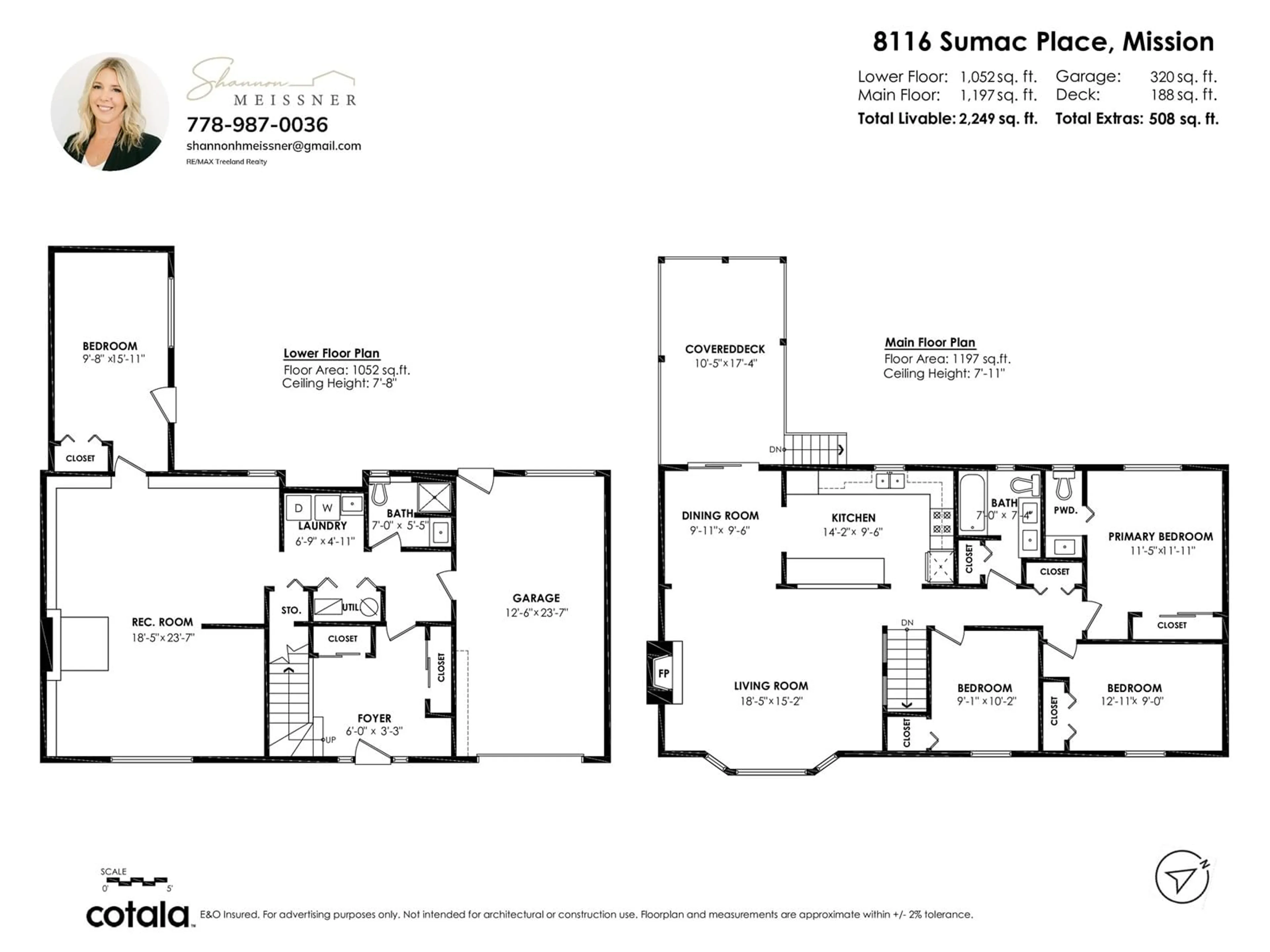 Floor plan for 8116 SUMAC, Mission British Columbia V2V5K9
