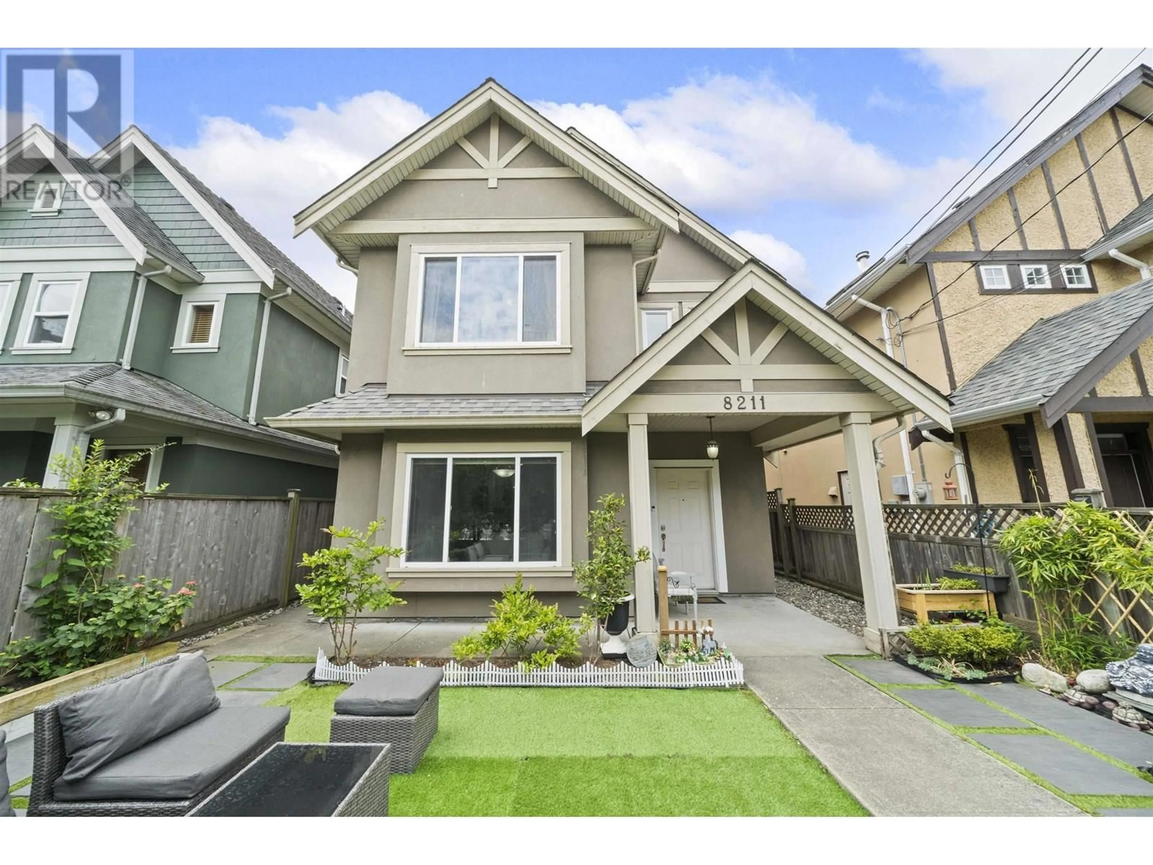 Home with vinyl exterior material, street for 8211 NO. 1 ROAD, Richmond British Columbia V7C1T8