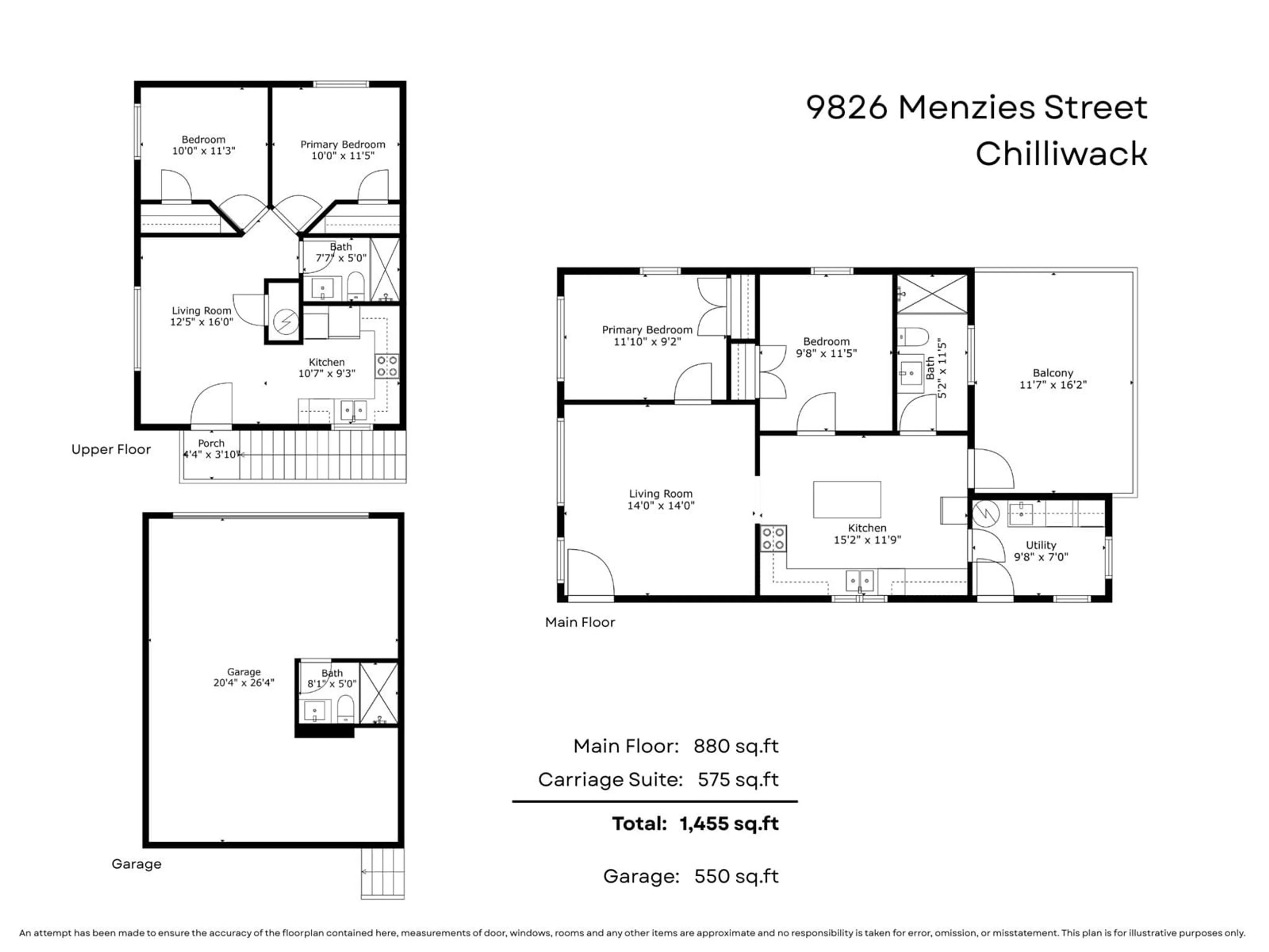 Floor plan for 9826 MENZIES STREET, Chilliwack British Columbia V2P6A1