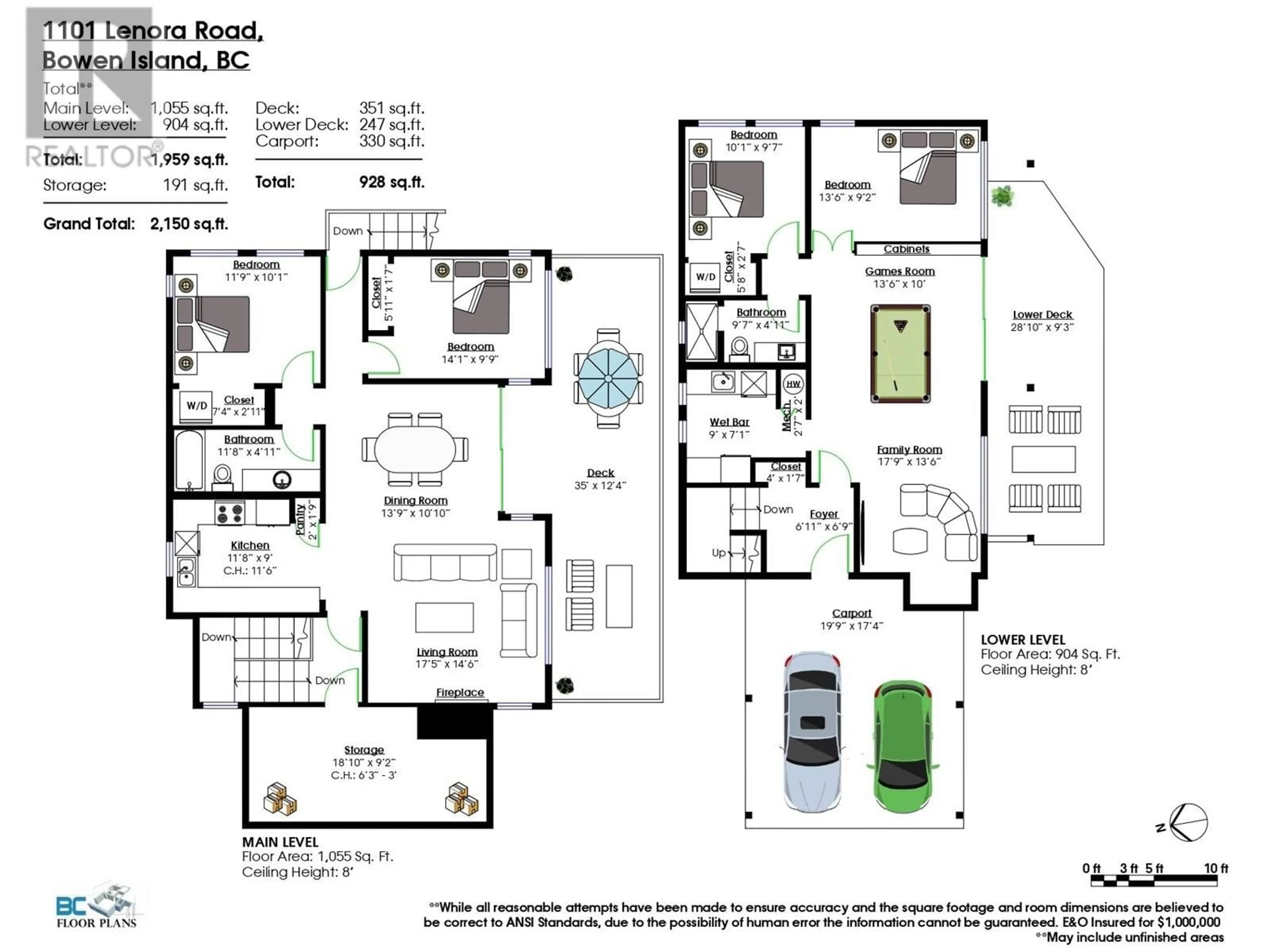 Floor plan for 1101 LENORA ROAD, Bowen Island British Columbia V0N1G1