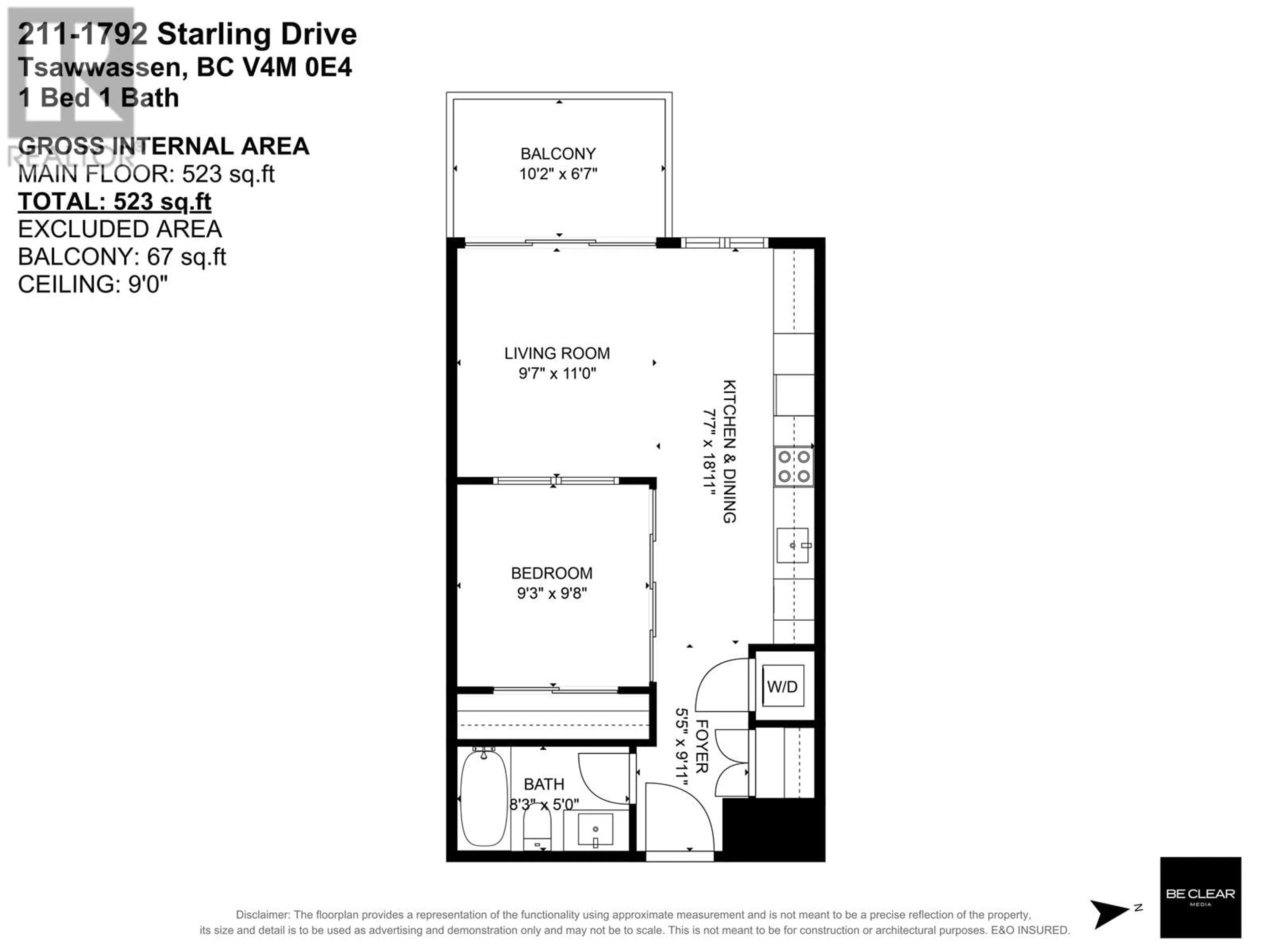 Floor plan for 211 - 1792 STARLING DRIVE, Tsawwassen British Columbia V4M0E4