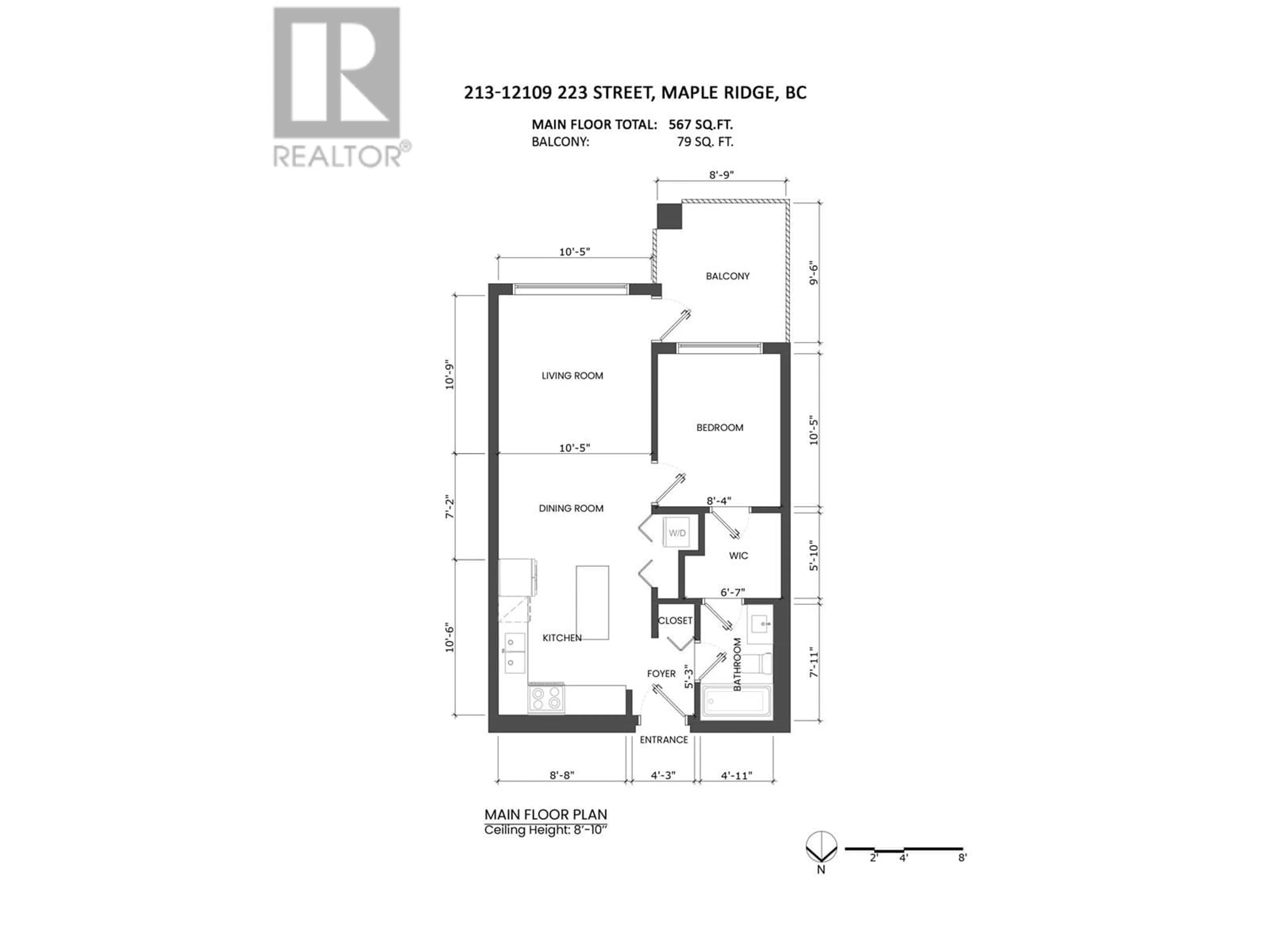 Floor plan for 213 - 12109 223 STREET, Maple Ridge British Columbia V2X3R6