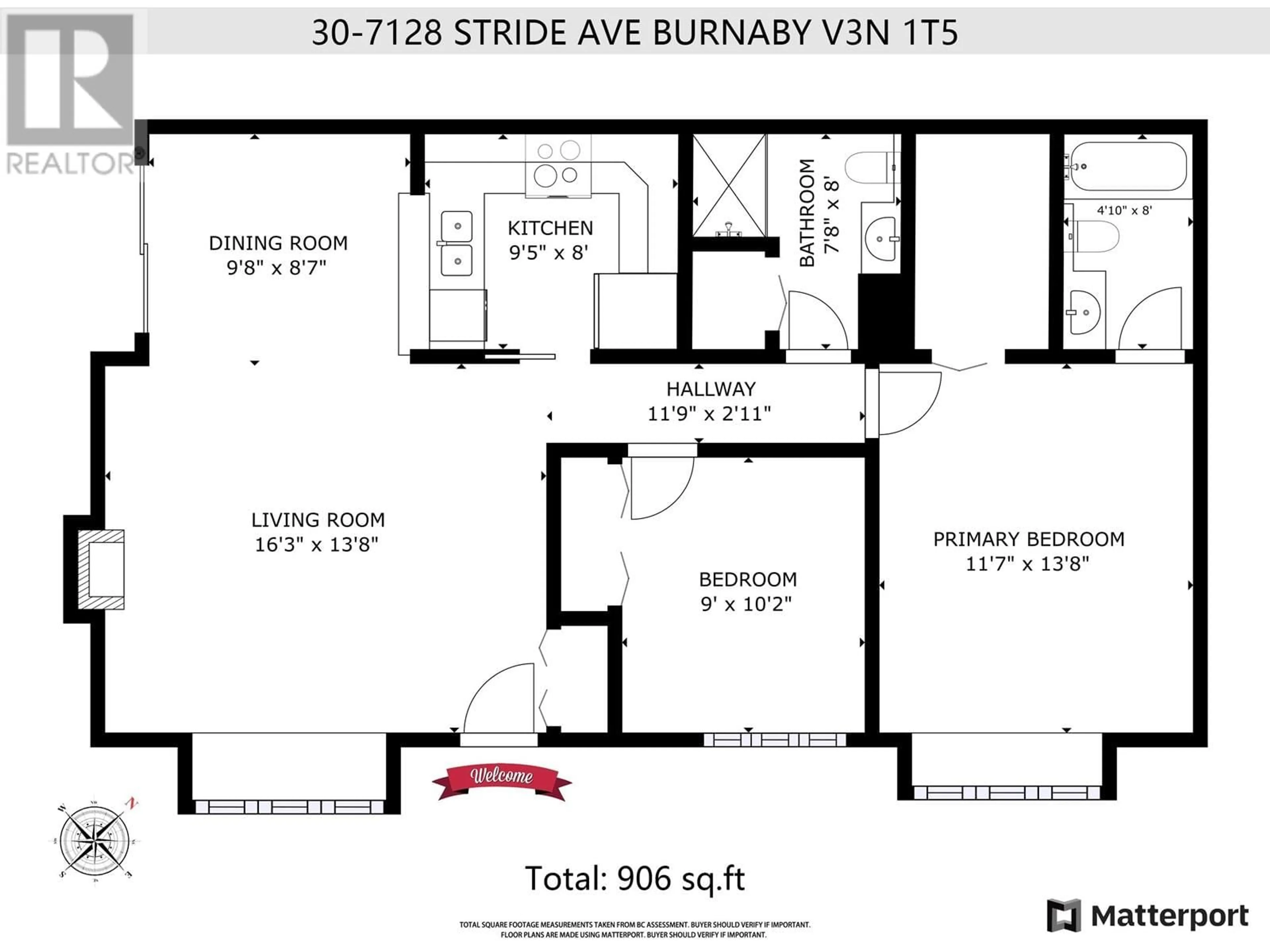 Floor plan for 30 - 7128 STRIDE AVENUE, Burnaby British Columbia V3N1T5