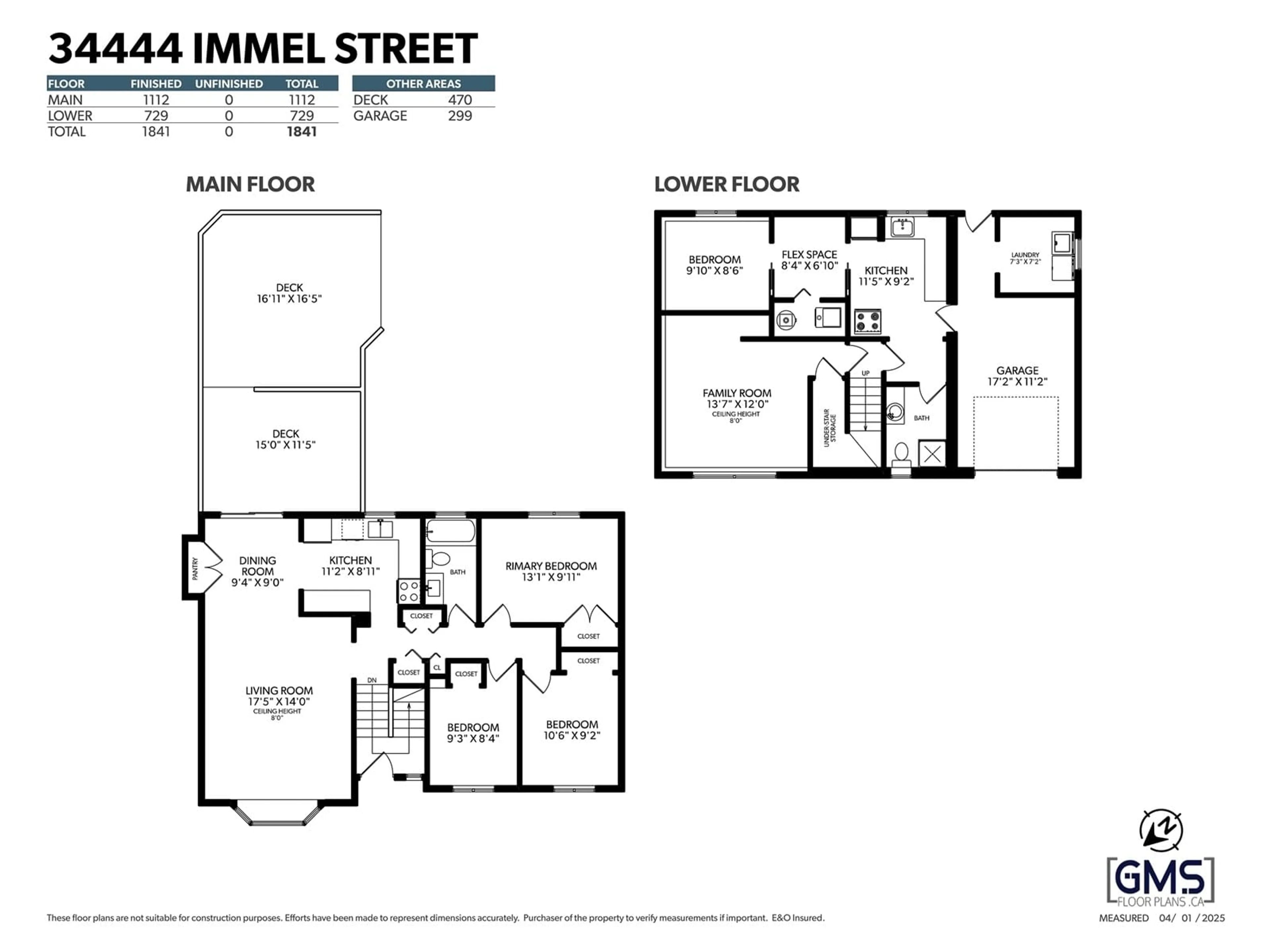 Floor plan for 34444 IMMEL, Abbotsford British Columbia V2S5P4