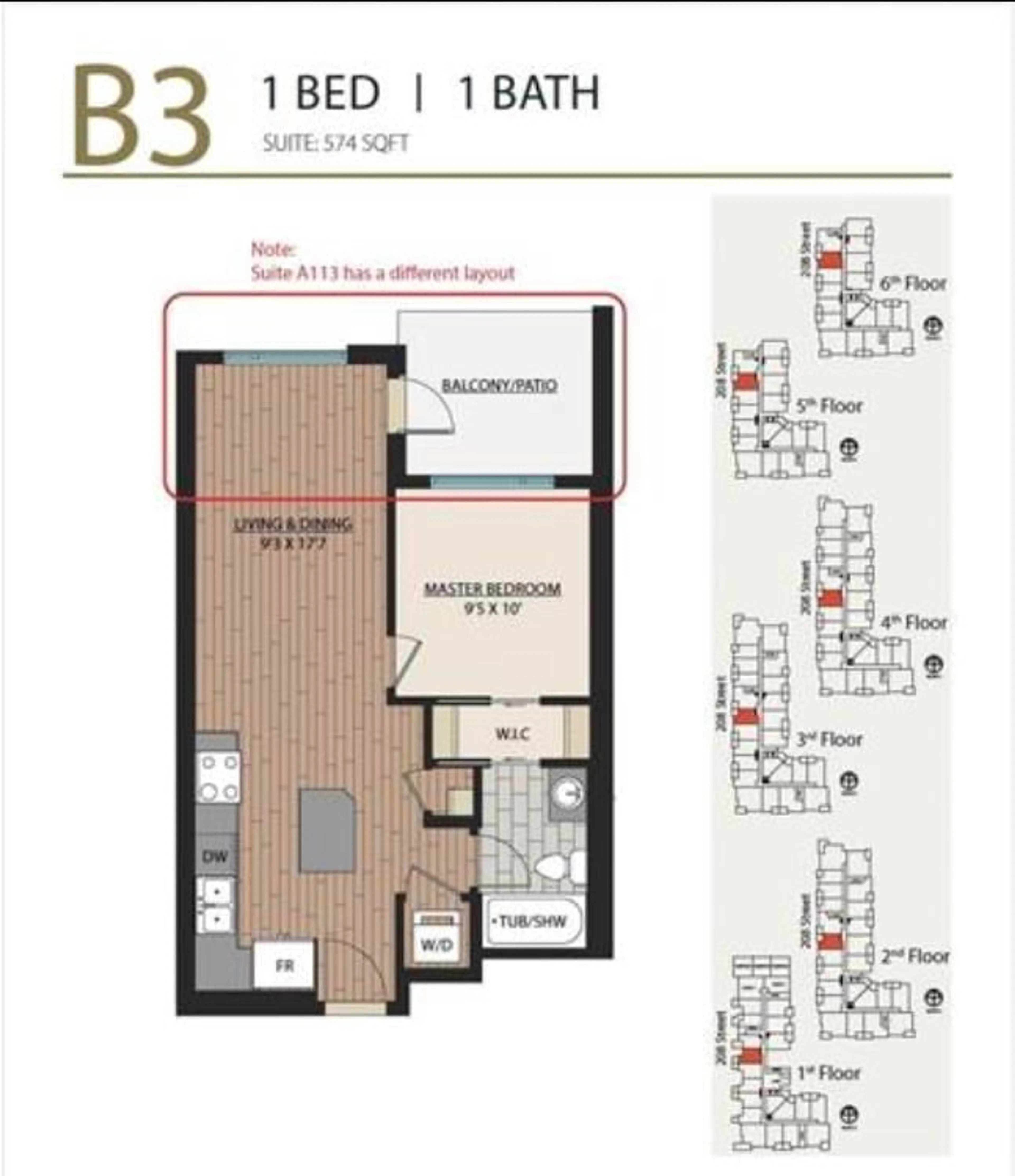 Floor plan for A123 - 8233 208B, Langley British Columbia V0V0V0