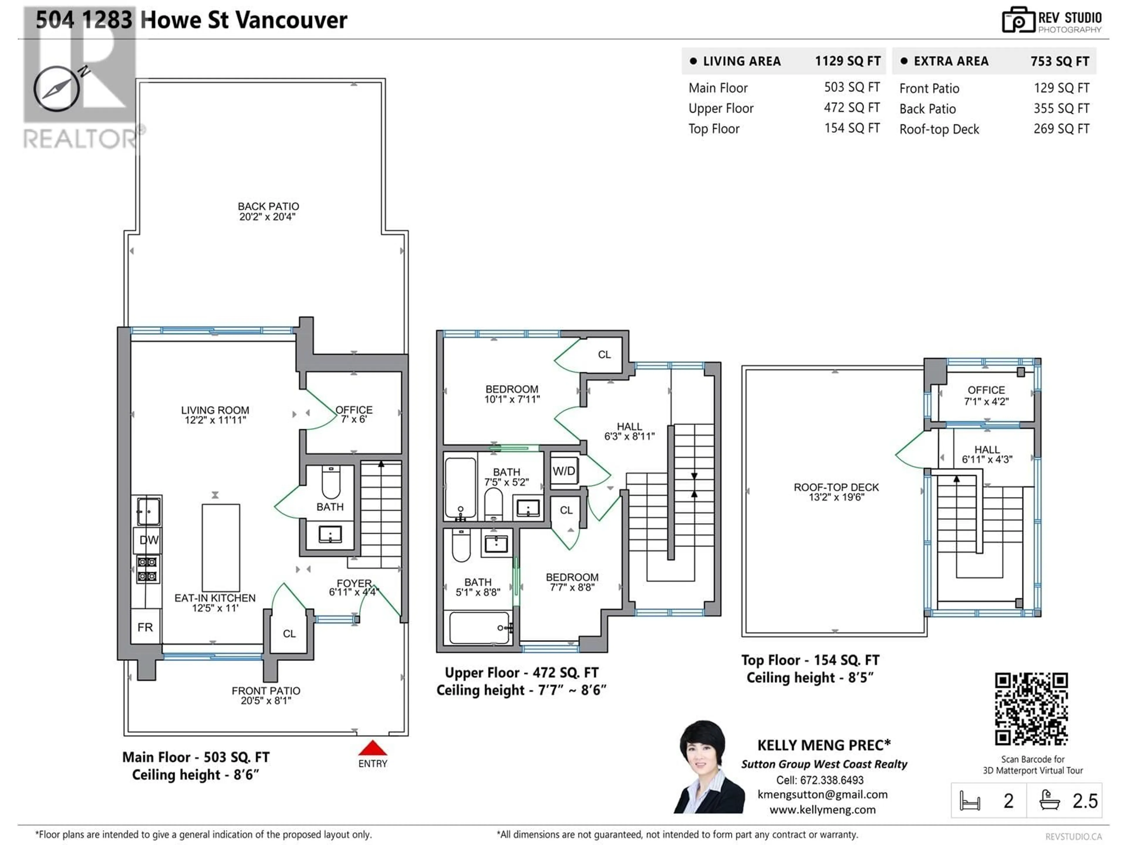 Floor plan for 504 - 1283 HOWE STREET, Vancouver British Columbia V6Z0E3