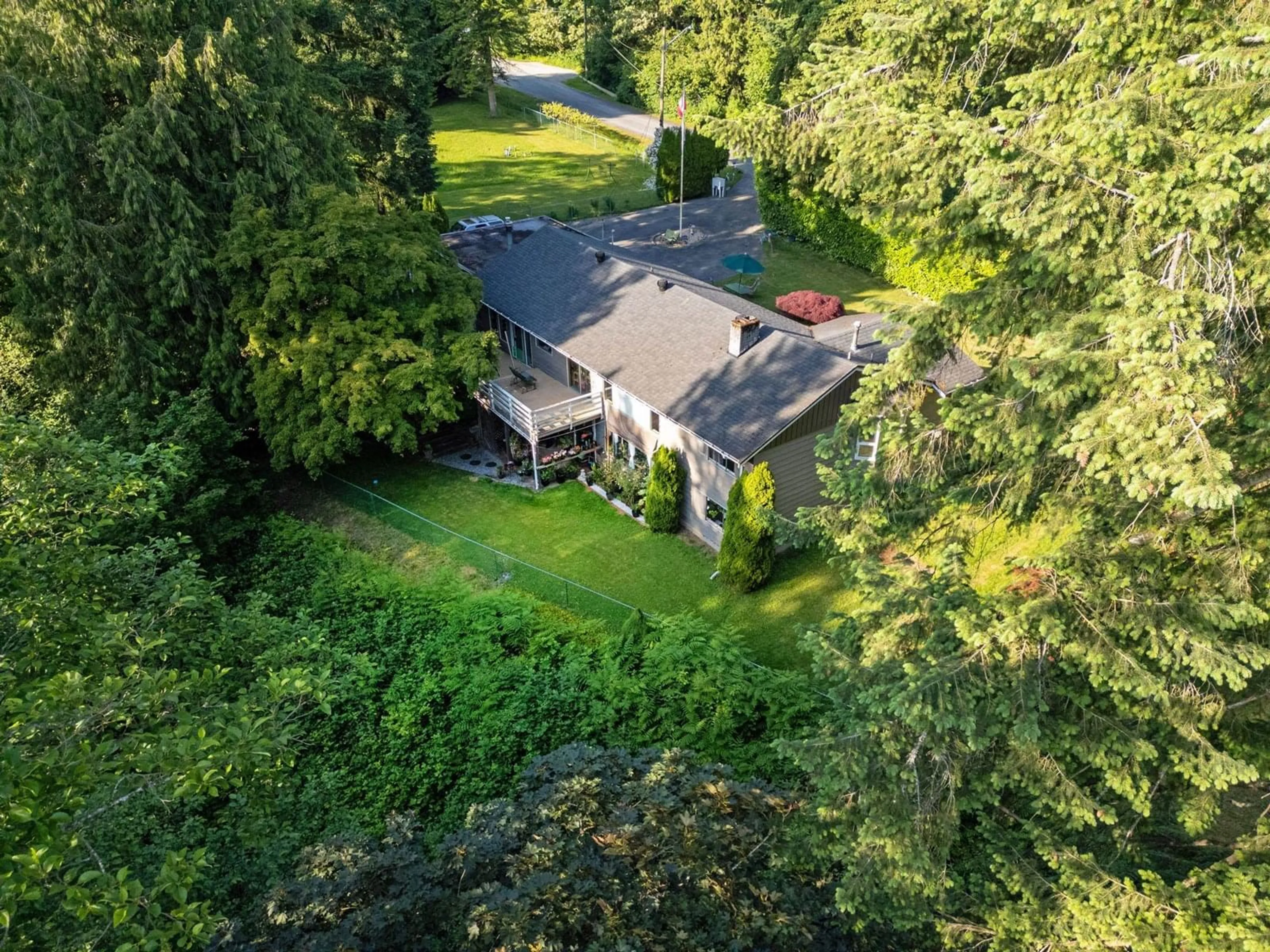 A pic from outside/outdoor area/front of a property/back of a property/a pic from drone, unknown for 8281 148, Surrey British Columbia V3S3G2