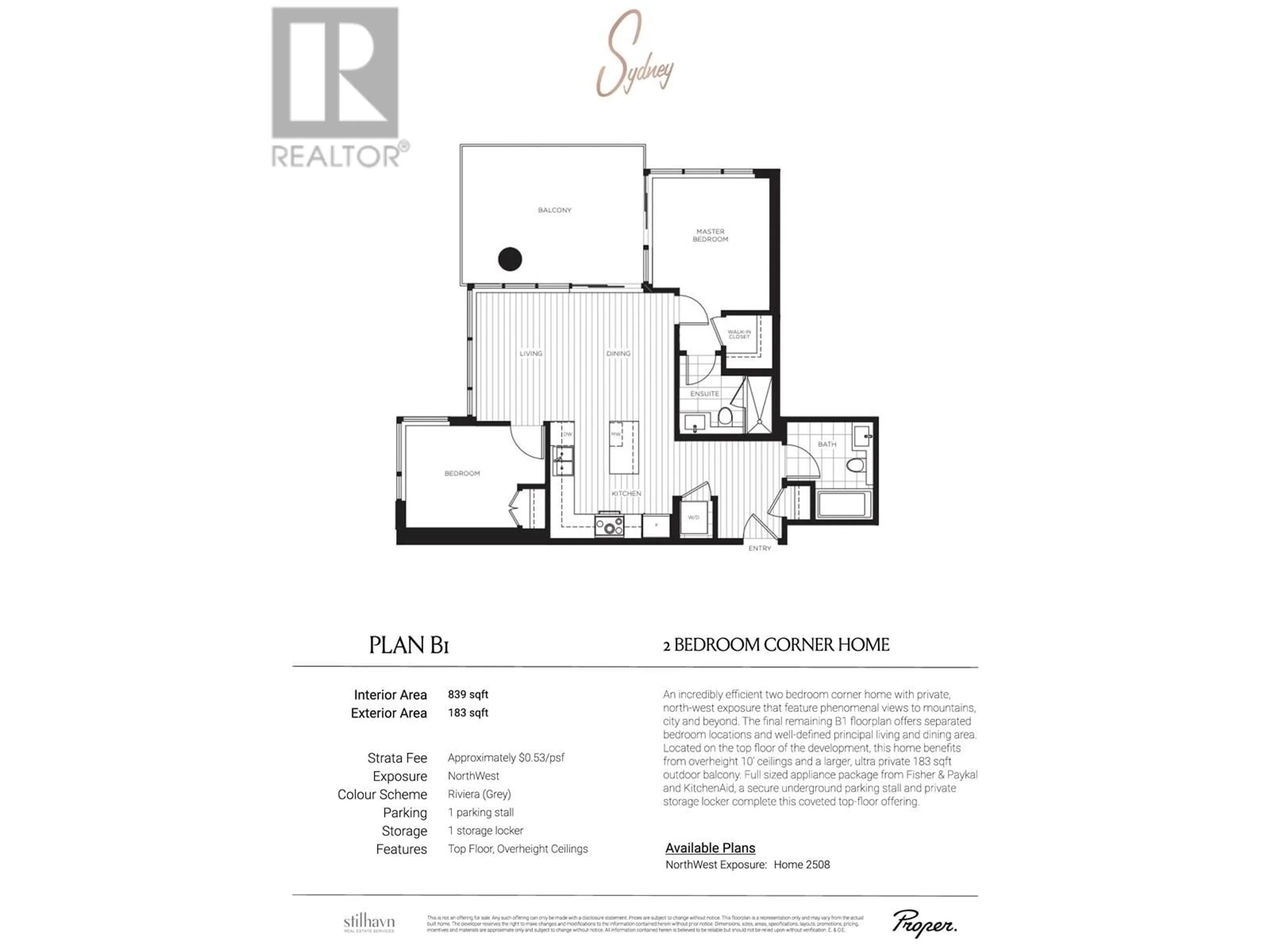 Floor plan for 2508 - 555 SYDNEY AVENUE, Coquitlam British Columbia V3K0G5