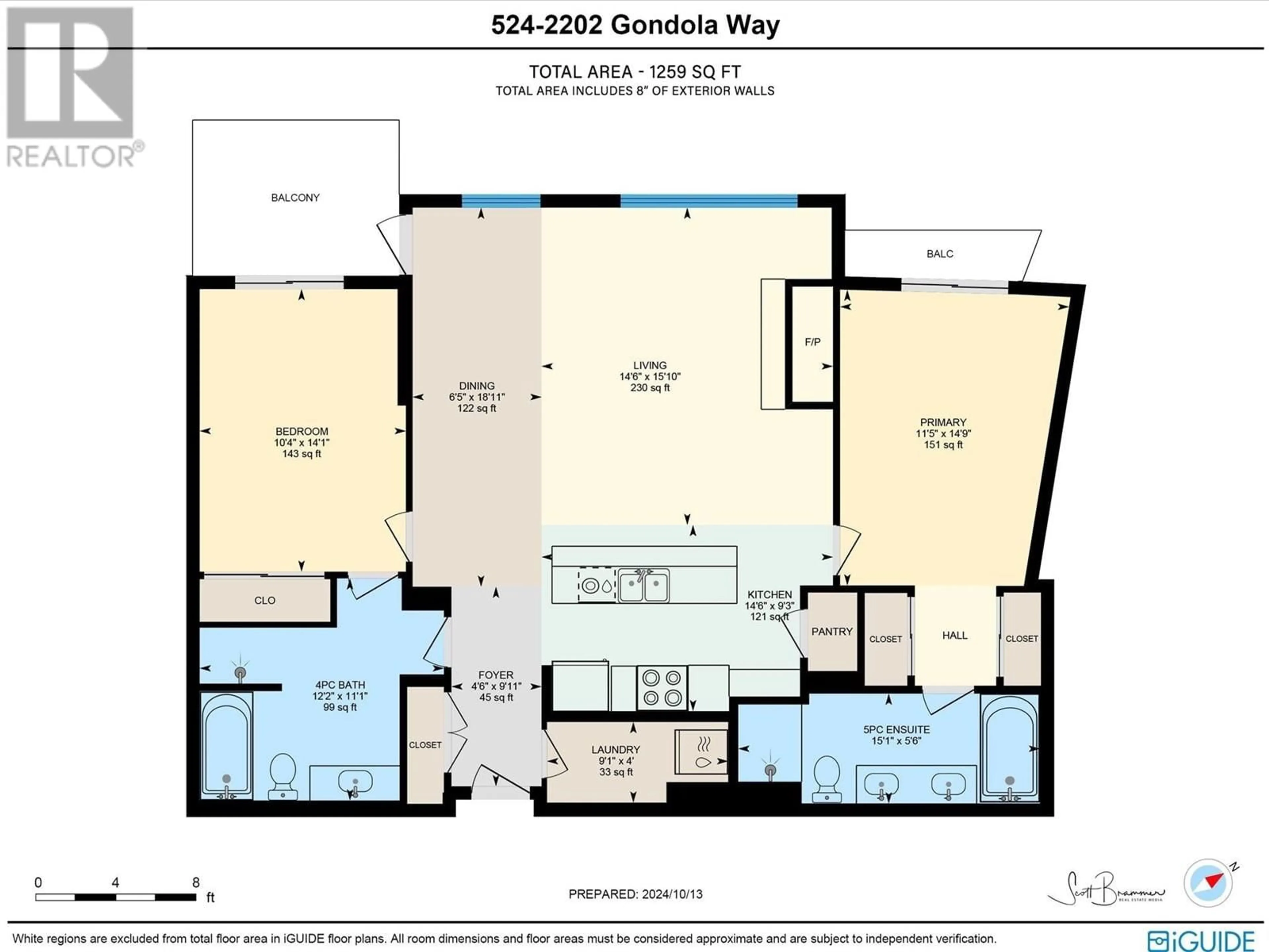 Floor plan for 524 - 2202 GONDOLA WAY, Whistler British Columbia V8E0M7