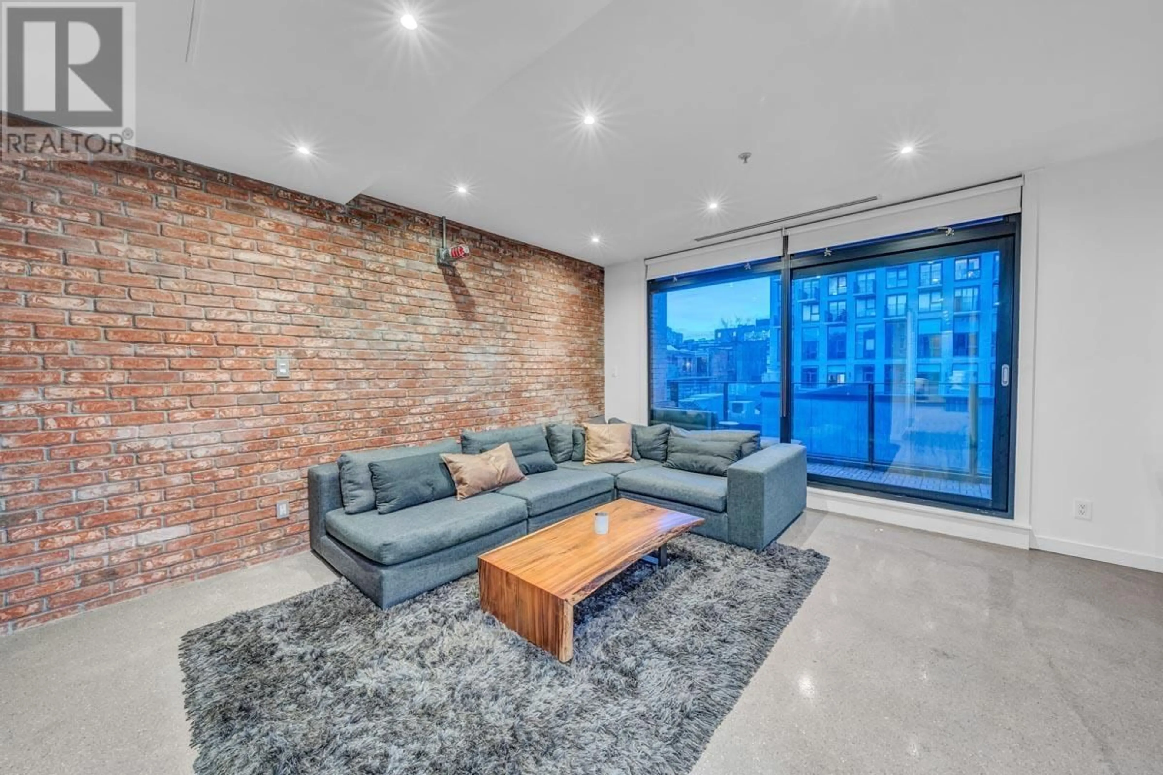 Living room with furniture, cement floor for 305 - 12 WATER STREET, Vancouver British Columbia V6B1A5