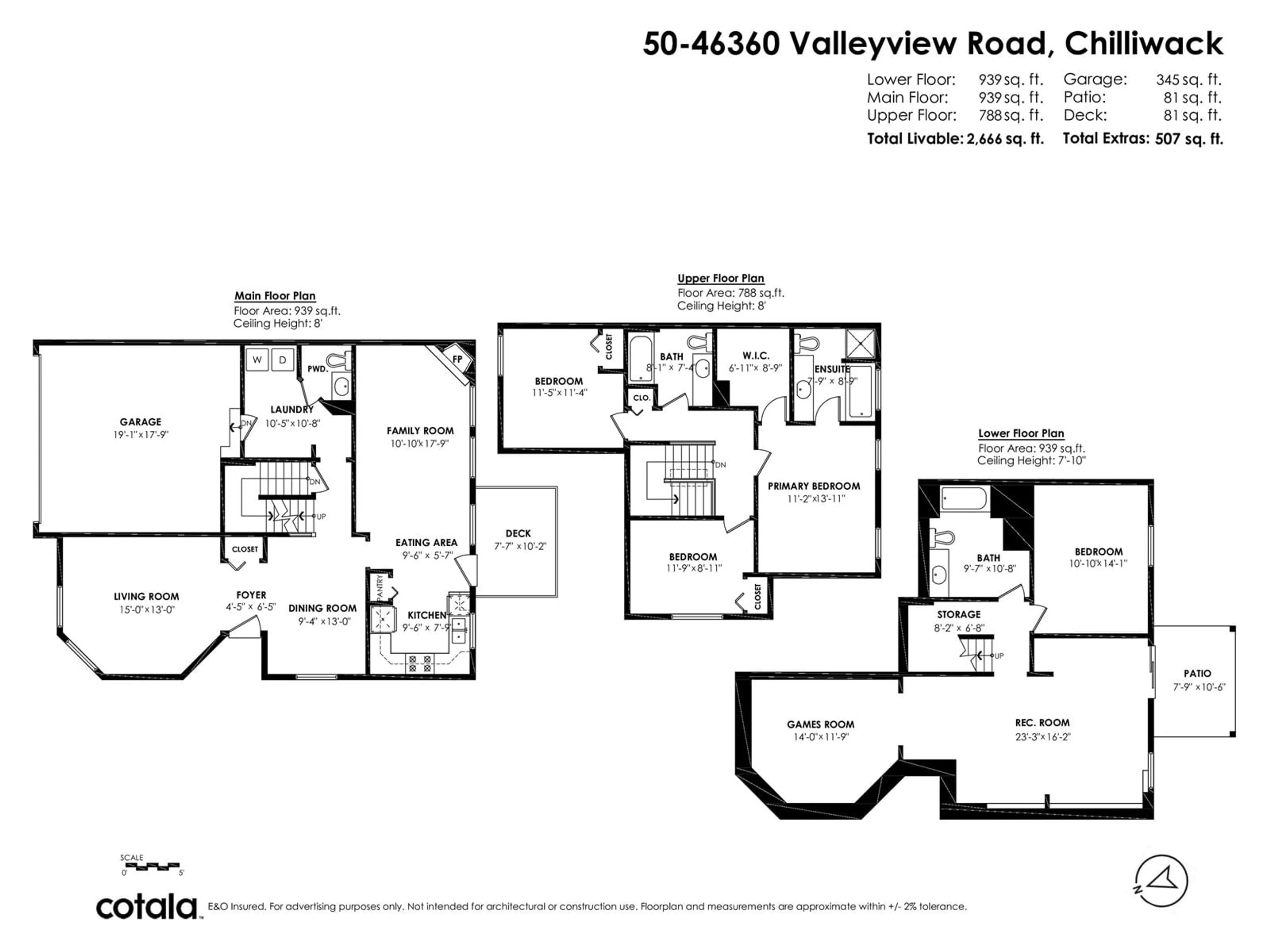 Floor plan for 50 - 46360 VALLEYVIEW ROAD, Chilliwack British Columbia V2R5L7
