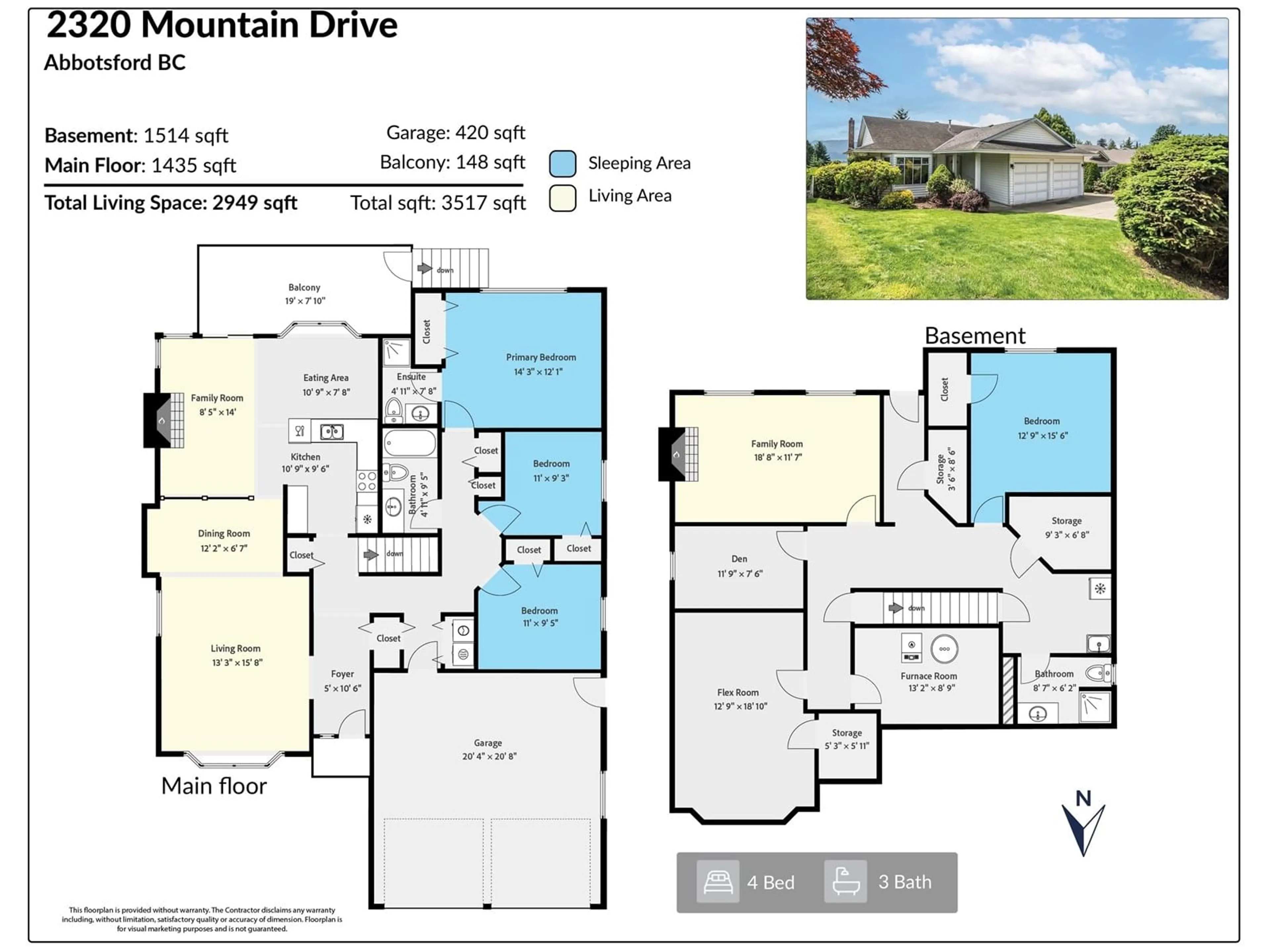 Floor plan for 2320 MOUNTAIN, Abbotsford British Columbia V3G1E6