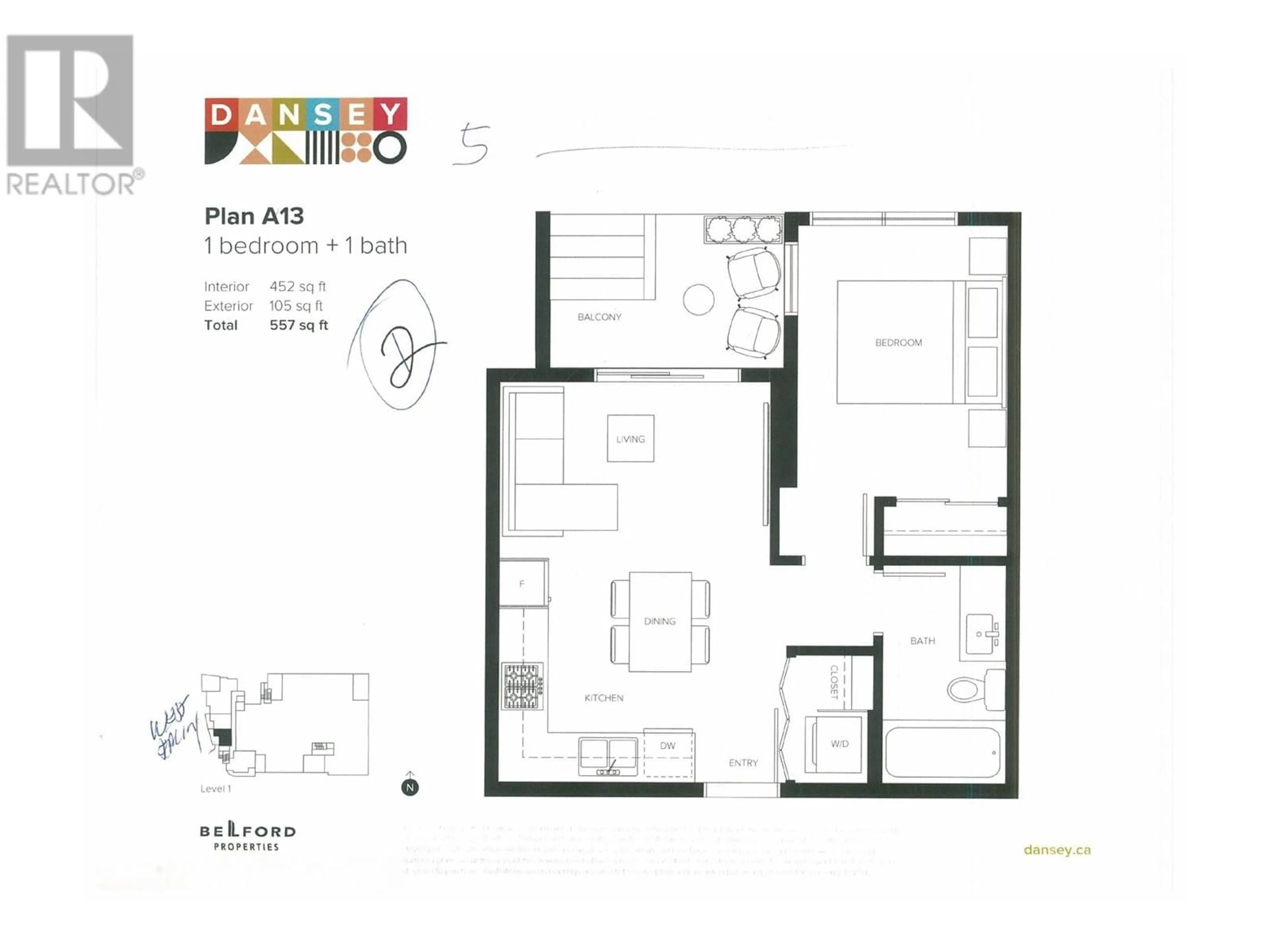 Floor plan for 102 - 599 DANSEY AVENUE, Coquitlam British Columbia V3K0J5