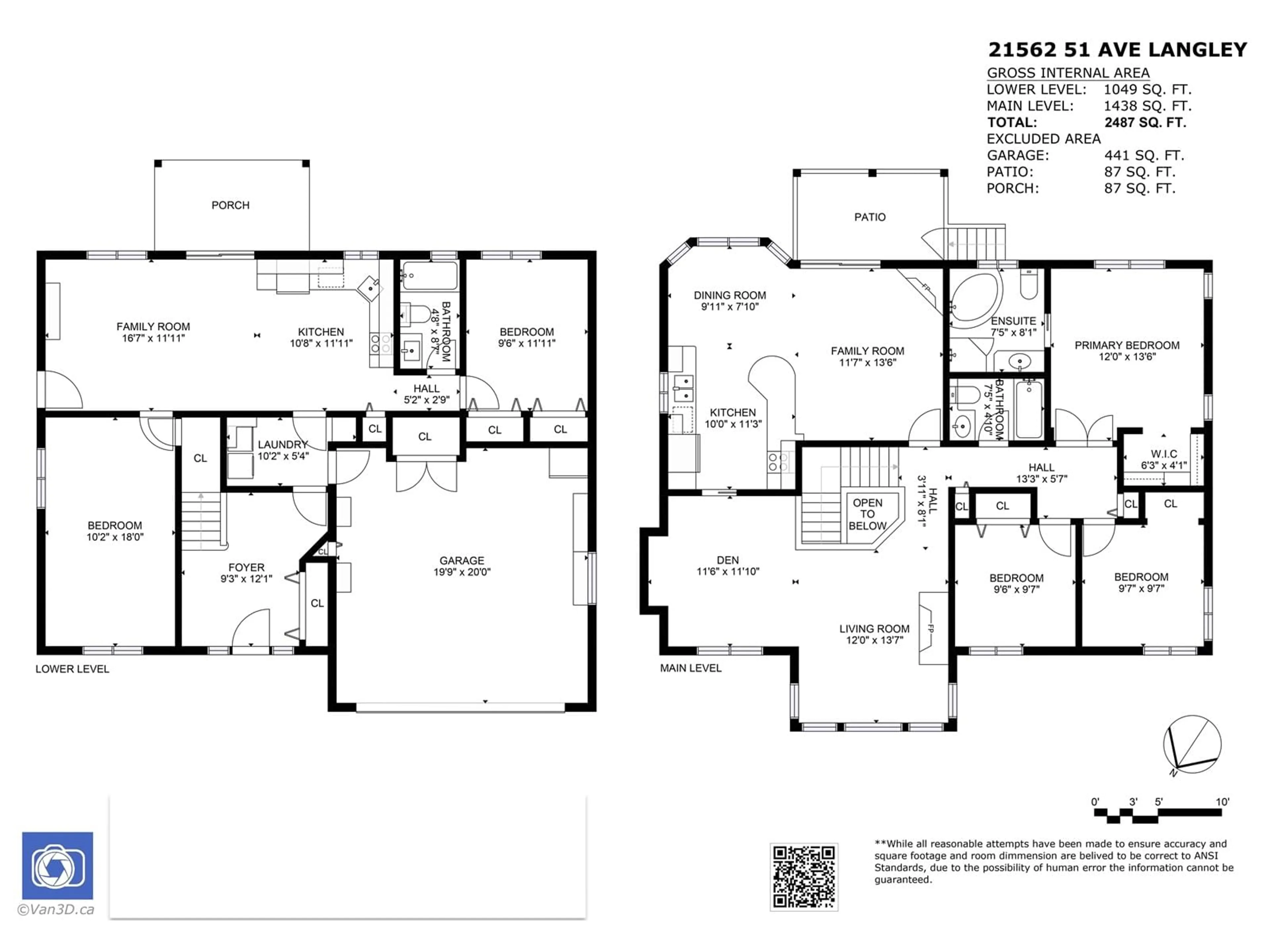 Floor plan for 21562 51, Langley British Columbia V3A8V8