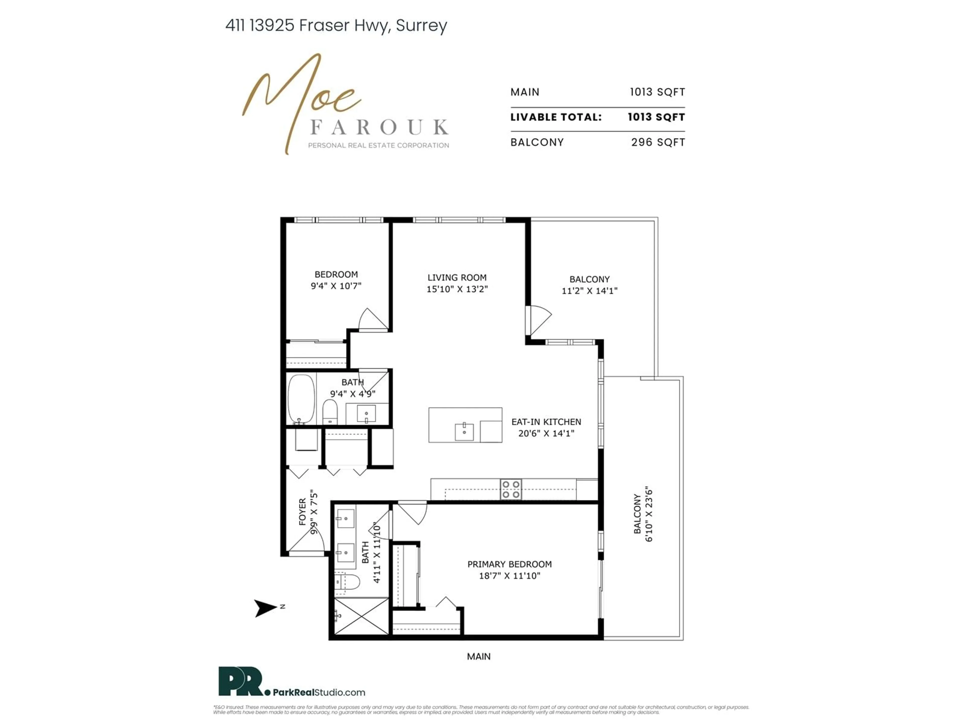 Floor plan for 411 - 13925 FRASER, Surrey British Columbia V3T4E6