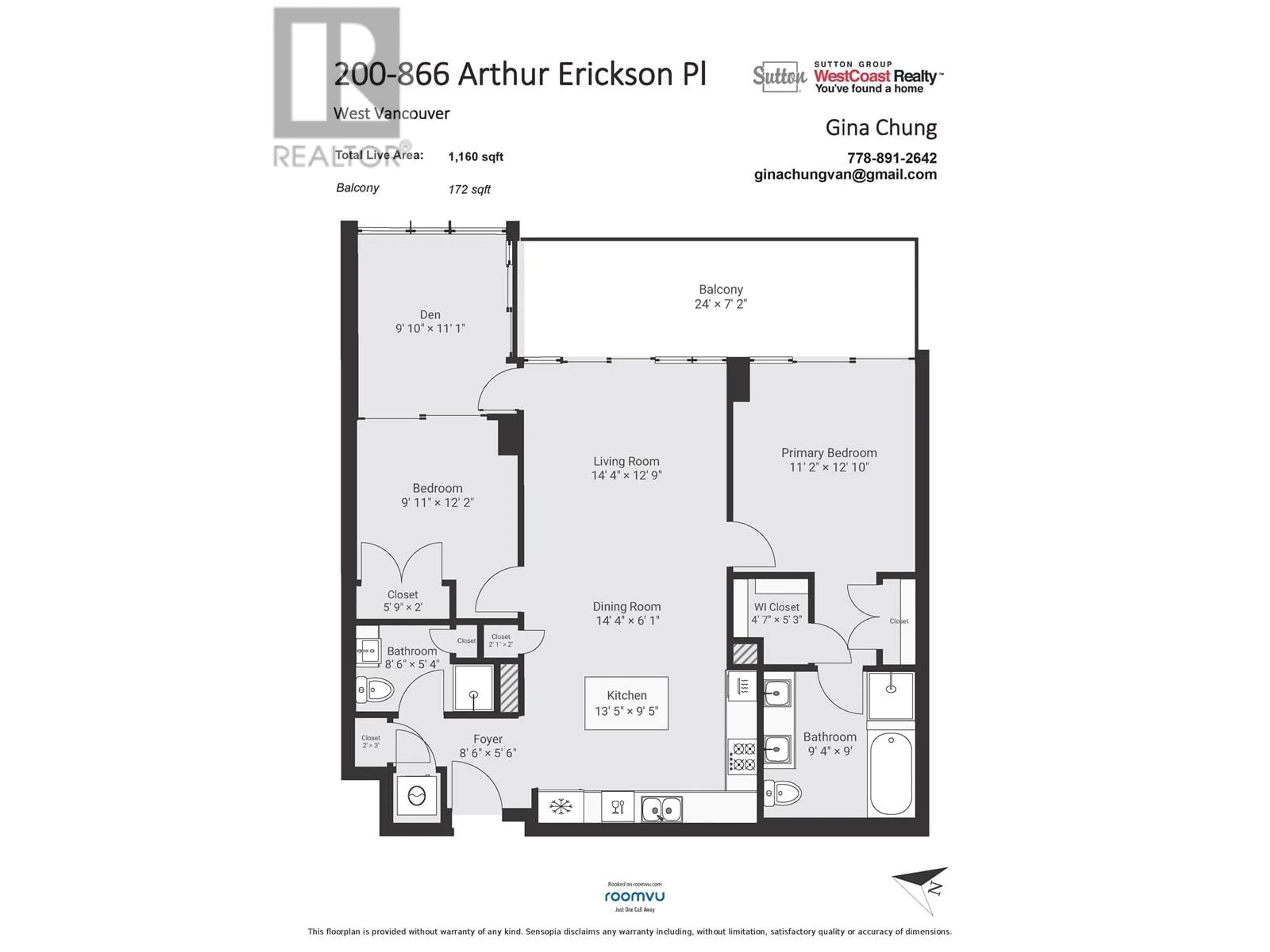 Floor plan for 200 - 866 ARTHUR ERICKSON PLACE, West Vancouver British Columbia V7T0B2