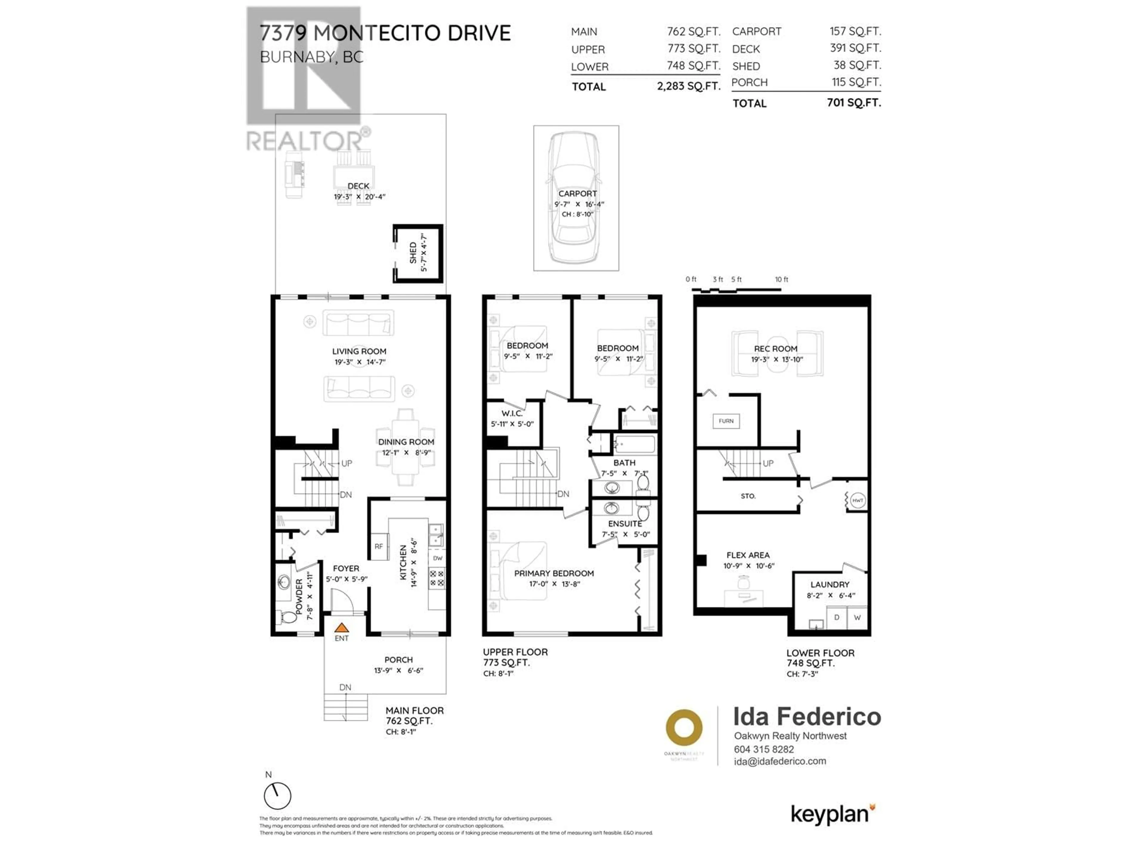 Floor plan for 7379 MONTECITO DRIVE, Burnaby British Columbia V5A1R4