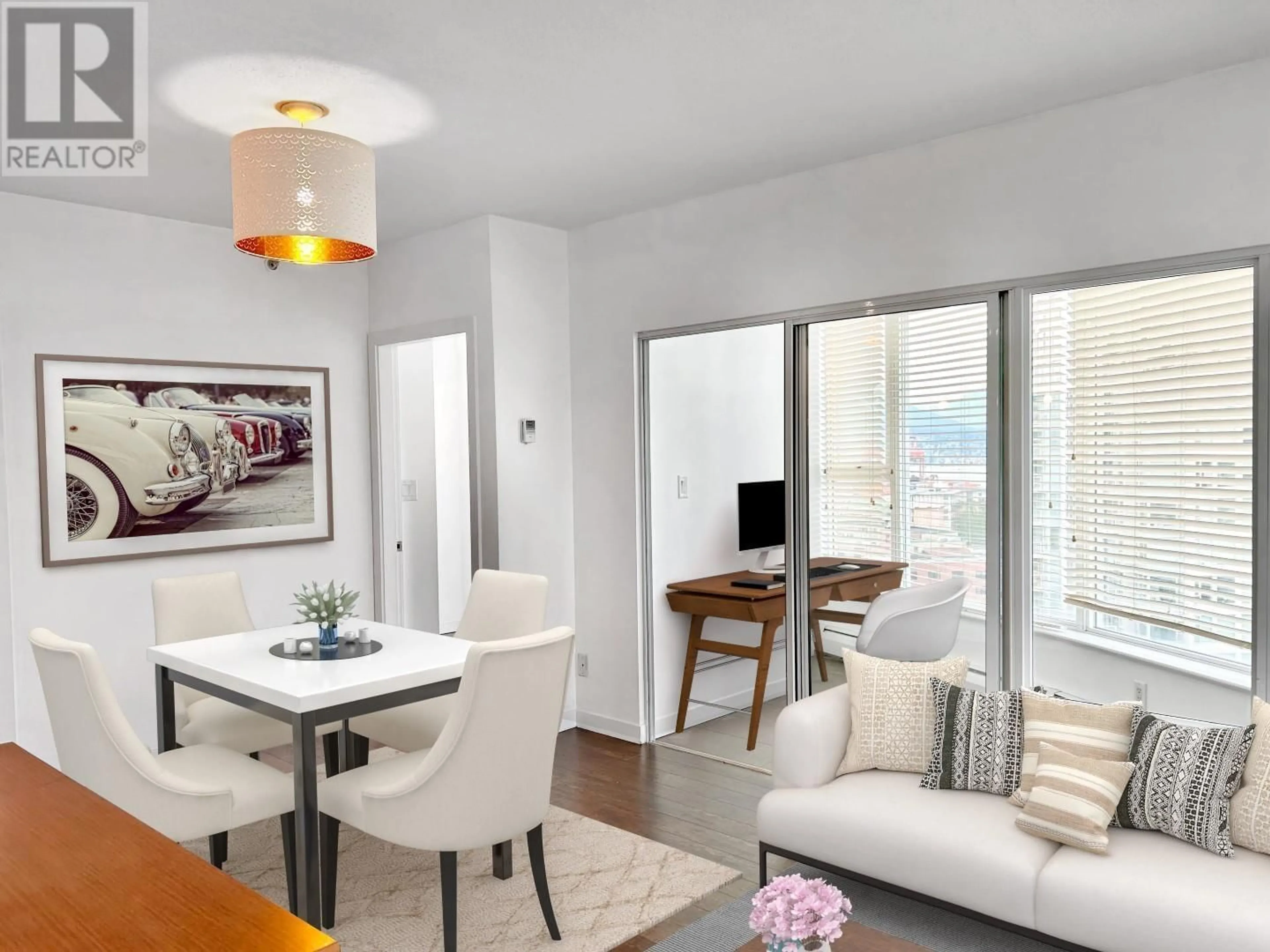 Living room with furniture, wood/laminate floor for 2208 - 58 KEEFER PLACE, Vancouver British Columbia V7X1S8