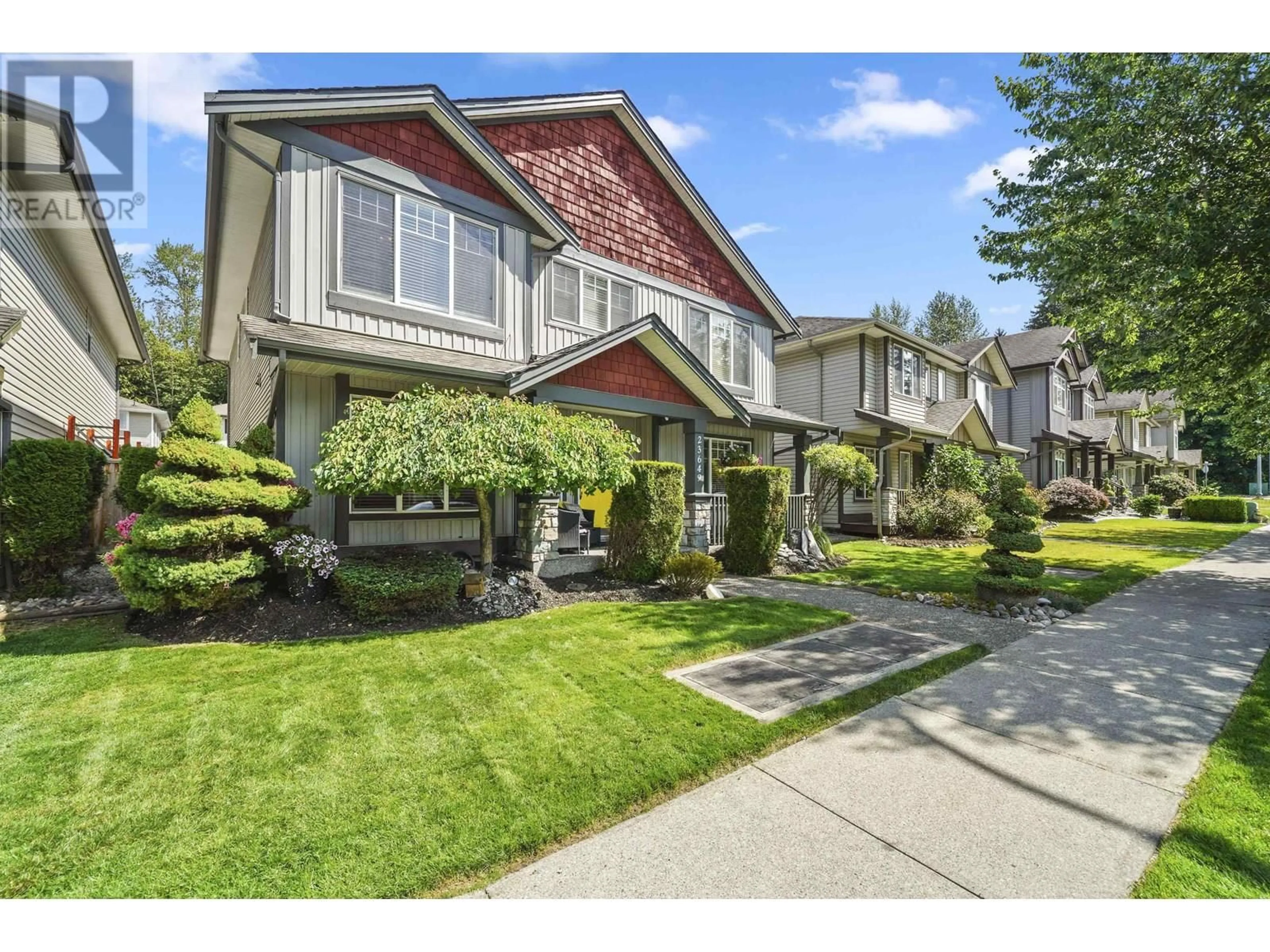Home with vinyl exterior material, street for 23649 KANAKA WAY, Maple Ridge British Columbia V2N1E5