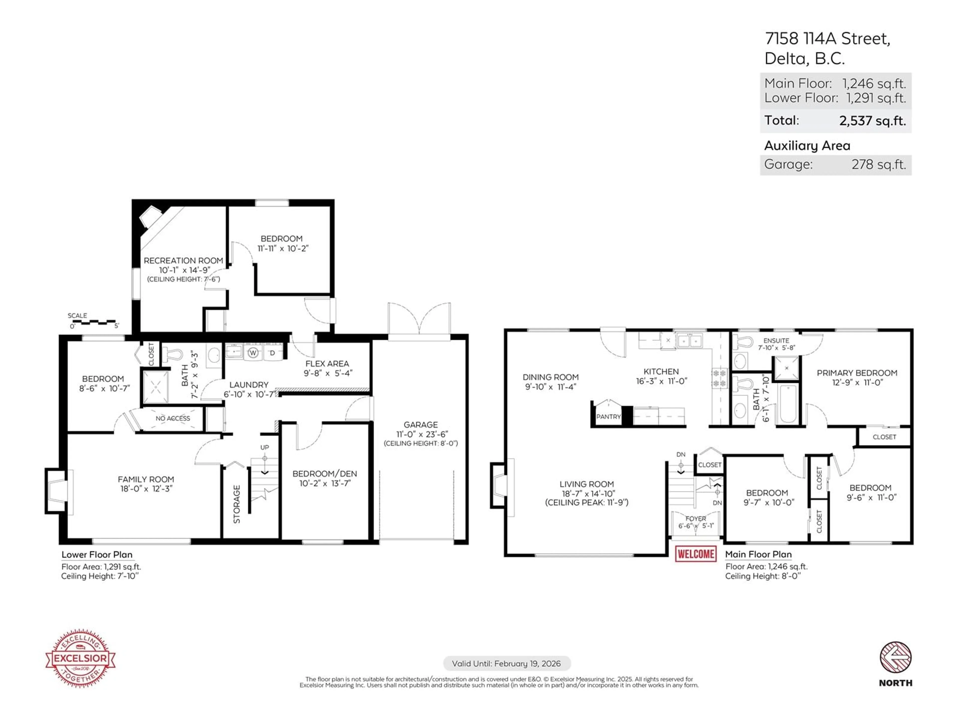Floor plan for 7158 114A, Delta British Columbia V4E1X5