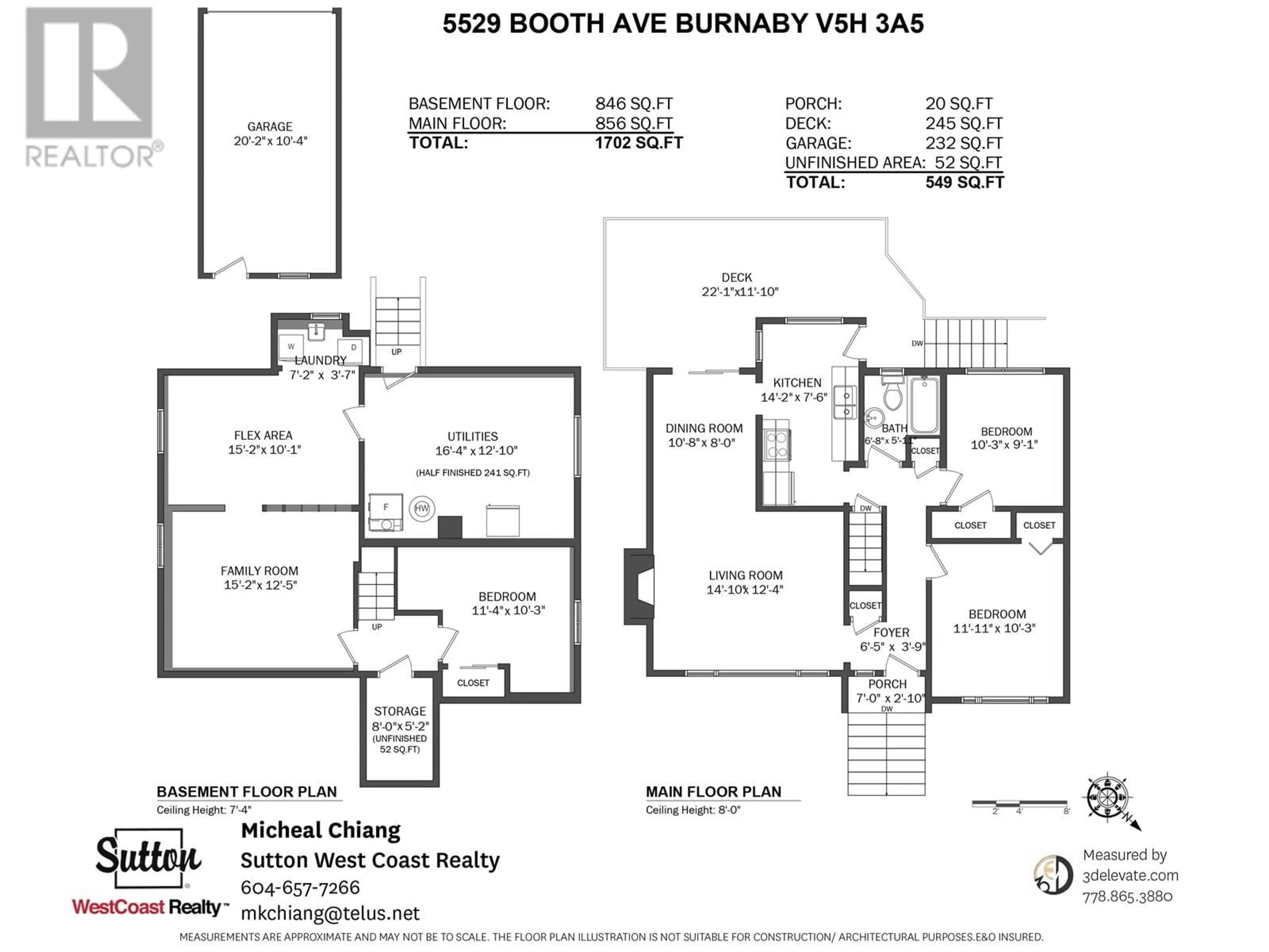 Floor plan for 5529 BOOTH AVENUE, Burnaby British Columbia V5H3A5