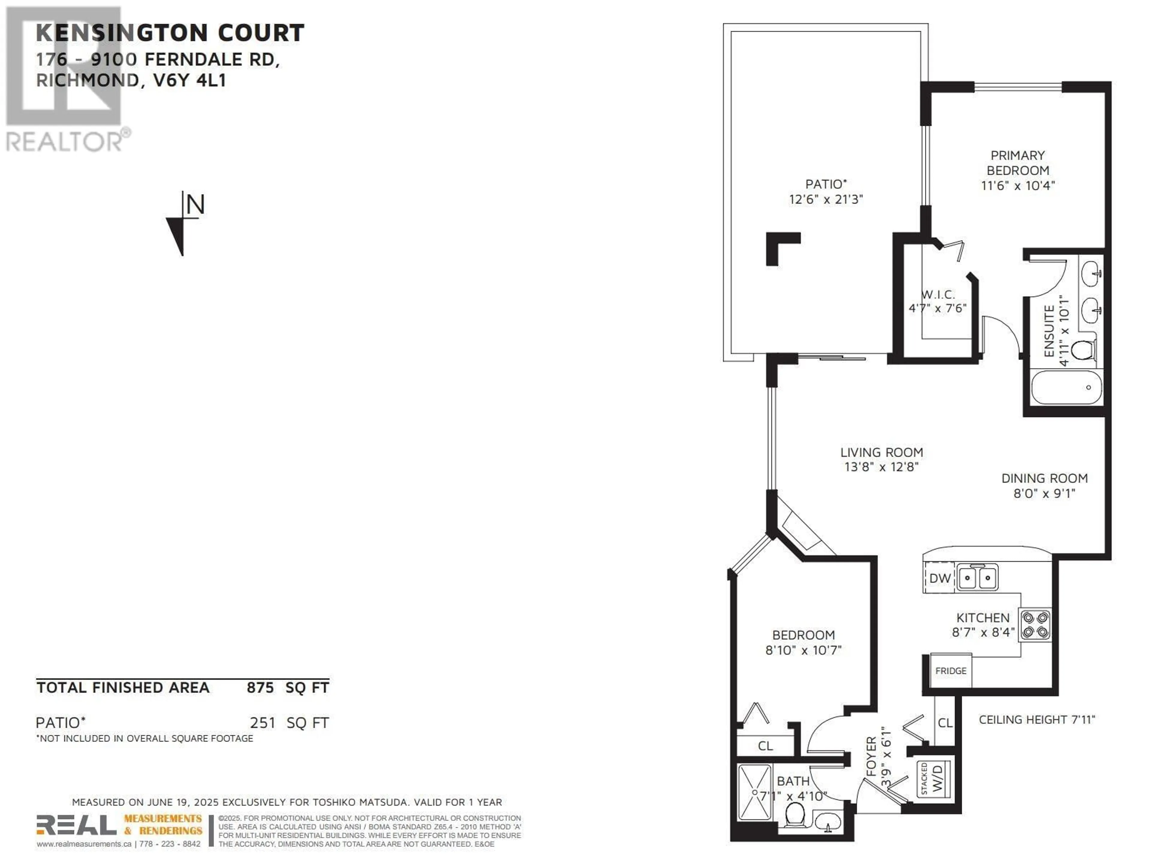 Floor plan for 176 - 9100 FERNDALE ROAD, Richmond British Columbia V6Y4L1