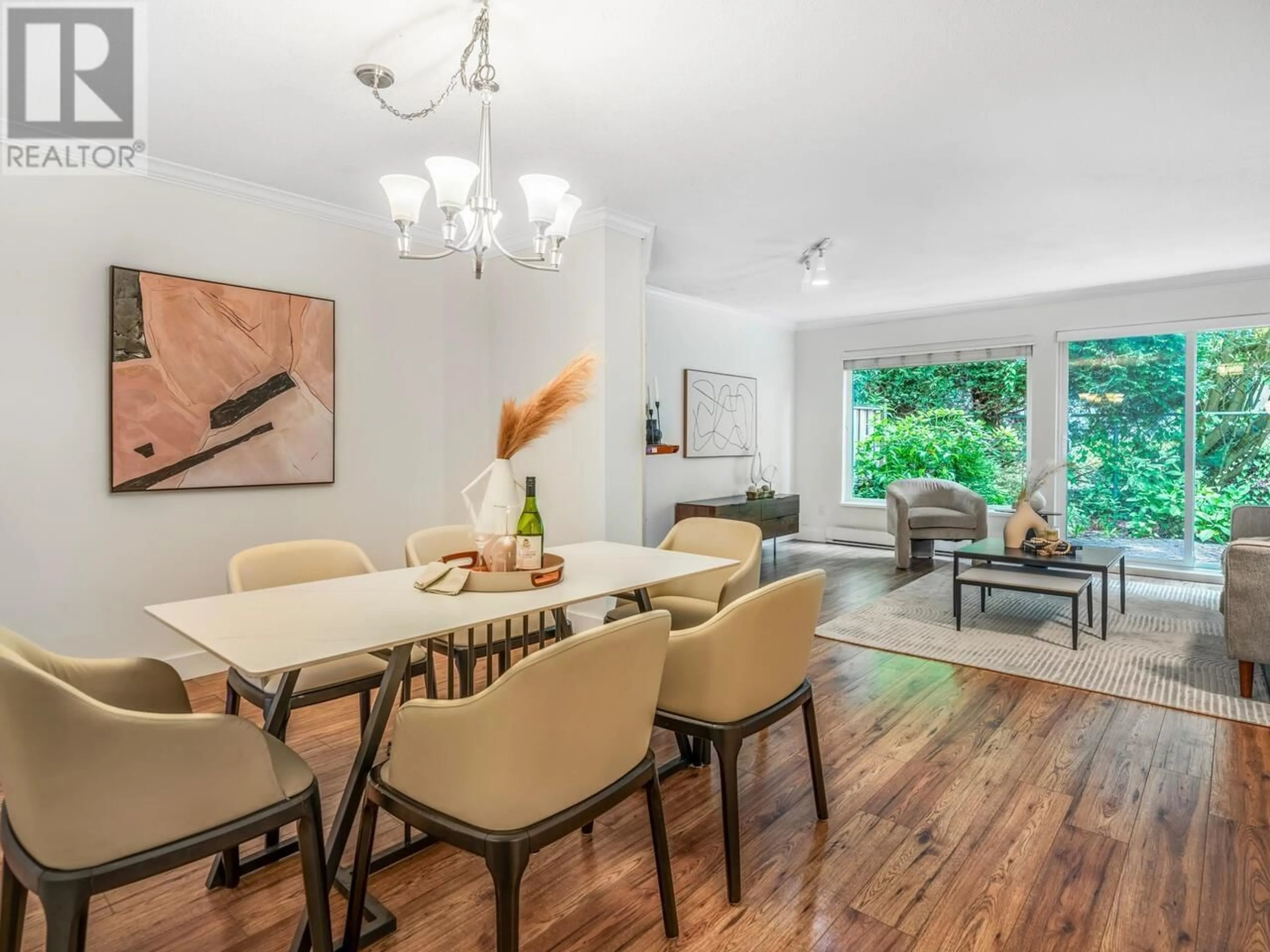 Dining room, wood/laminate floor for 114 - 4885 53 STREET, Delta British Columbia V4K2Z3