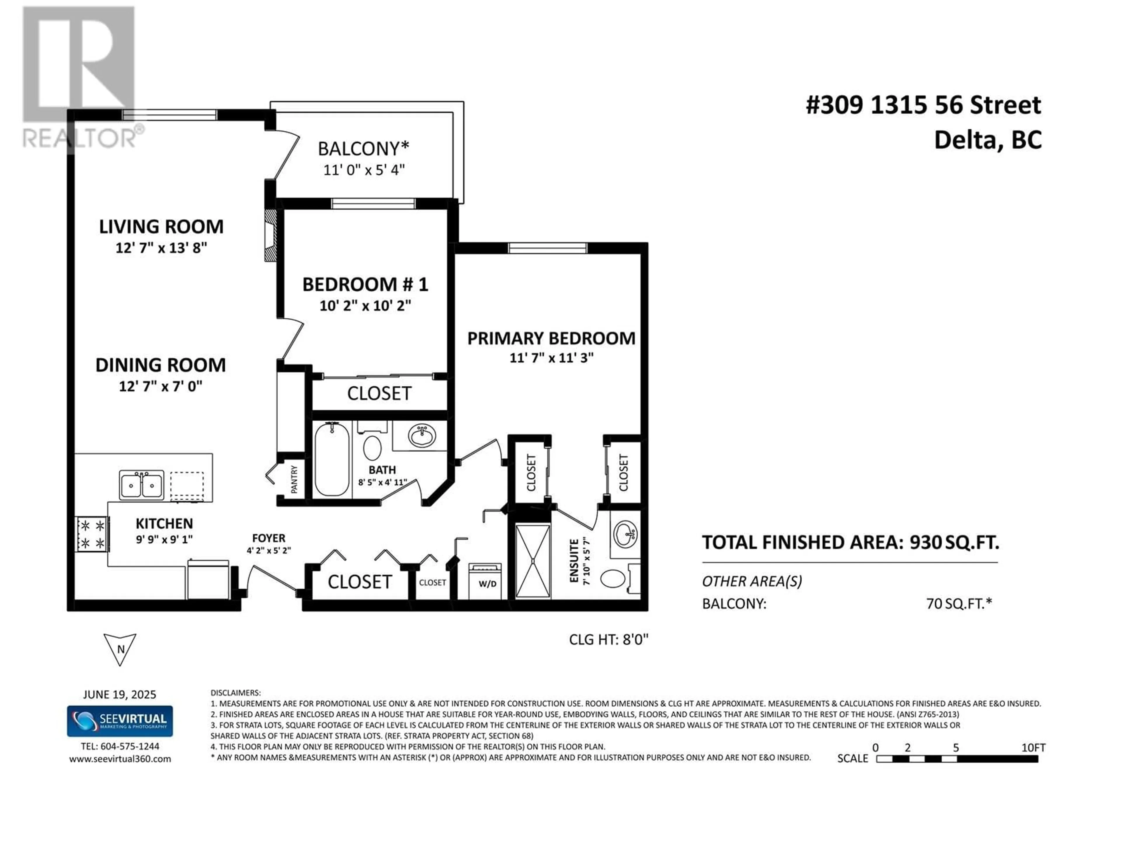 Floor plan for 309 - 1315 56 STREET, Delta British Columbia V4L2A6