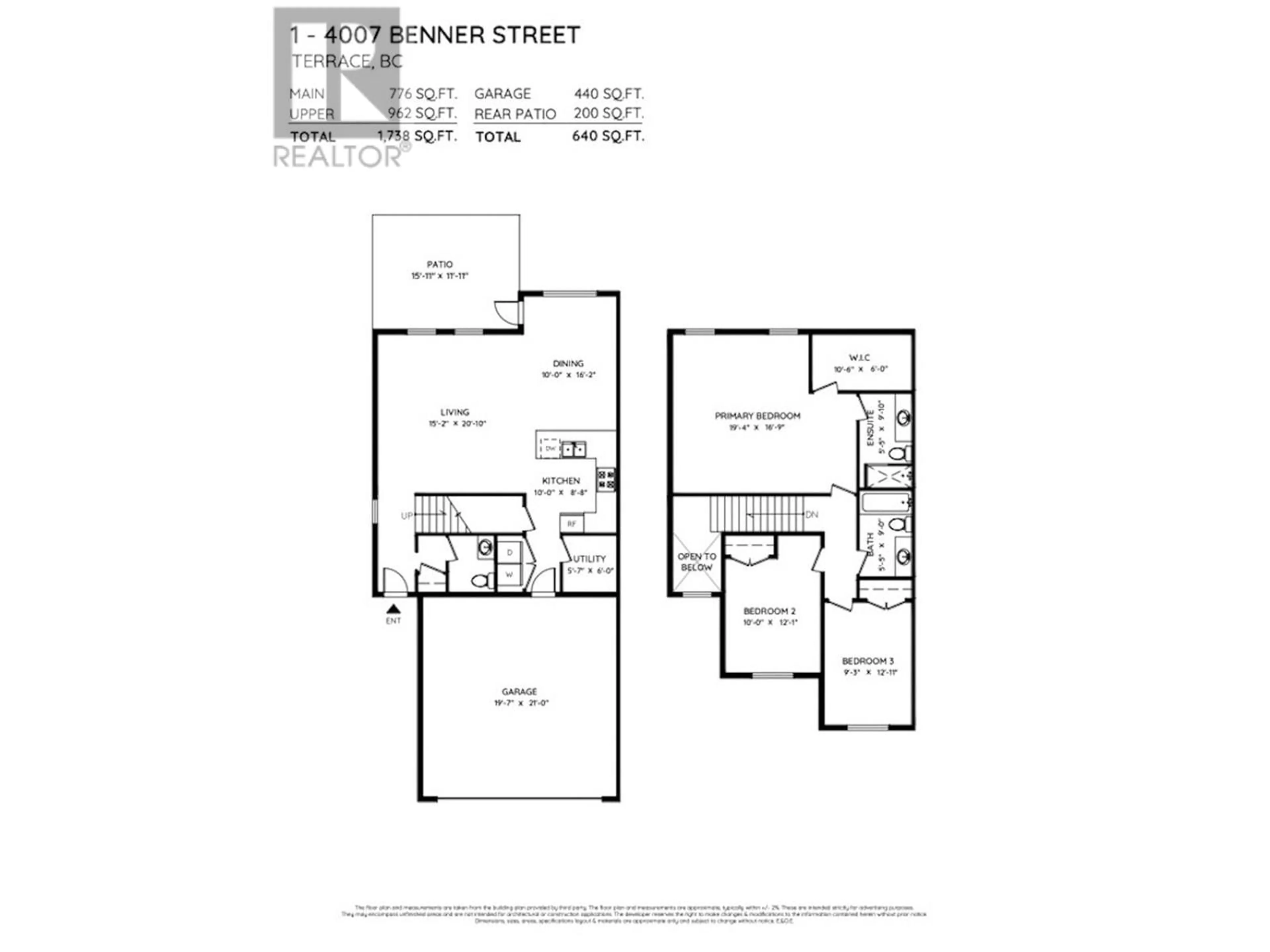 Floor plan for 1 - 4007 BENNER STREET, Terrace British Columbia V8G3A9