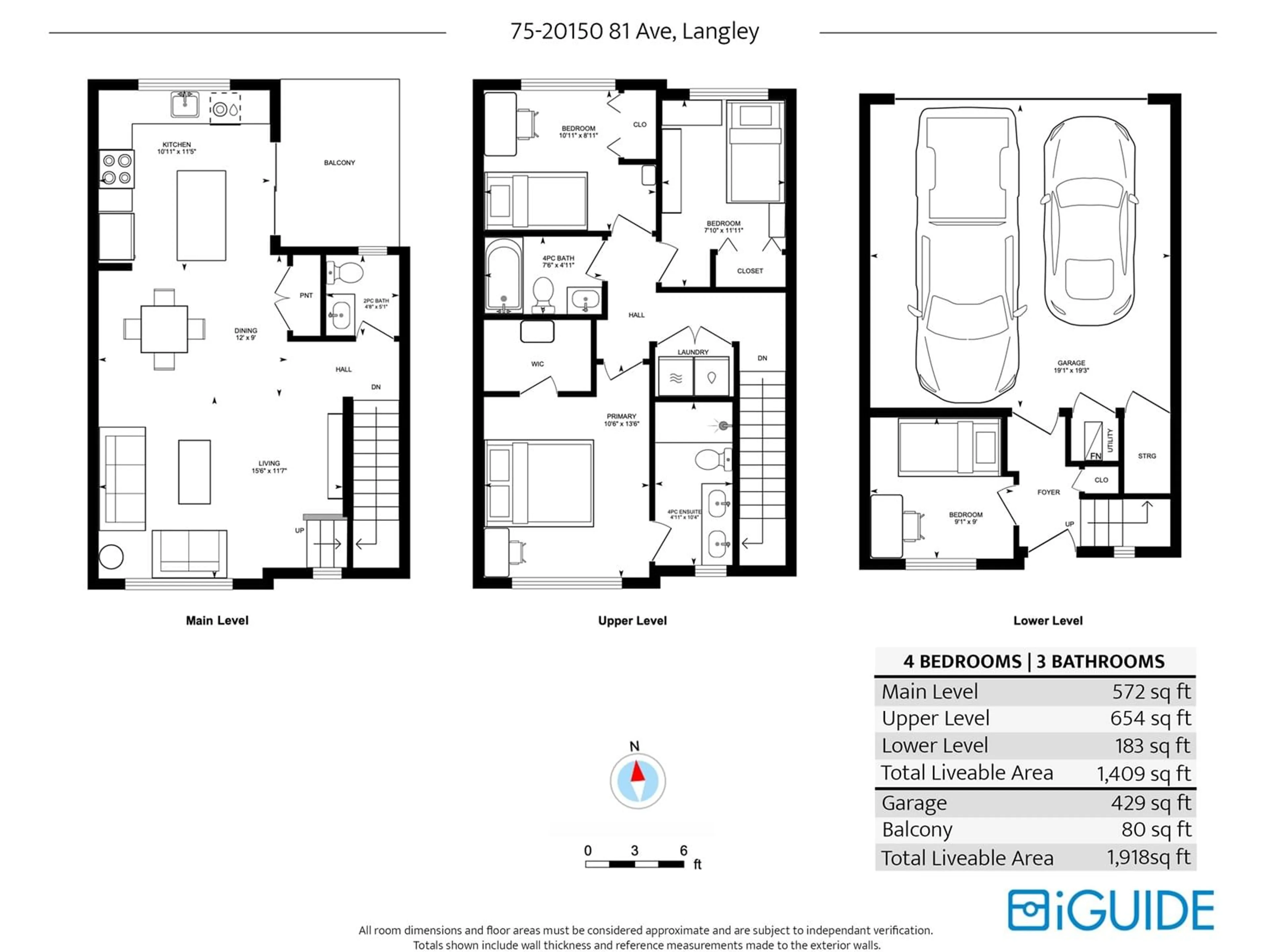 Floor plan for 75 - 20150 81, Langley British Columbia V2Y3L8