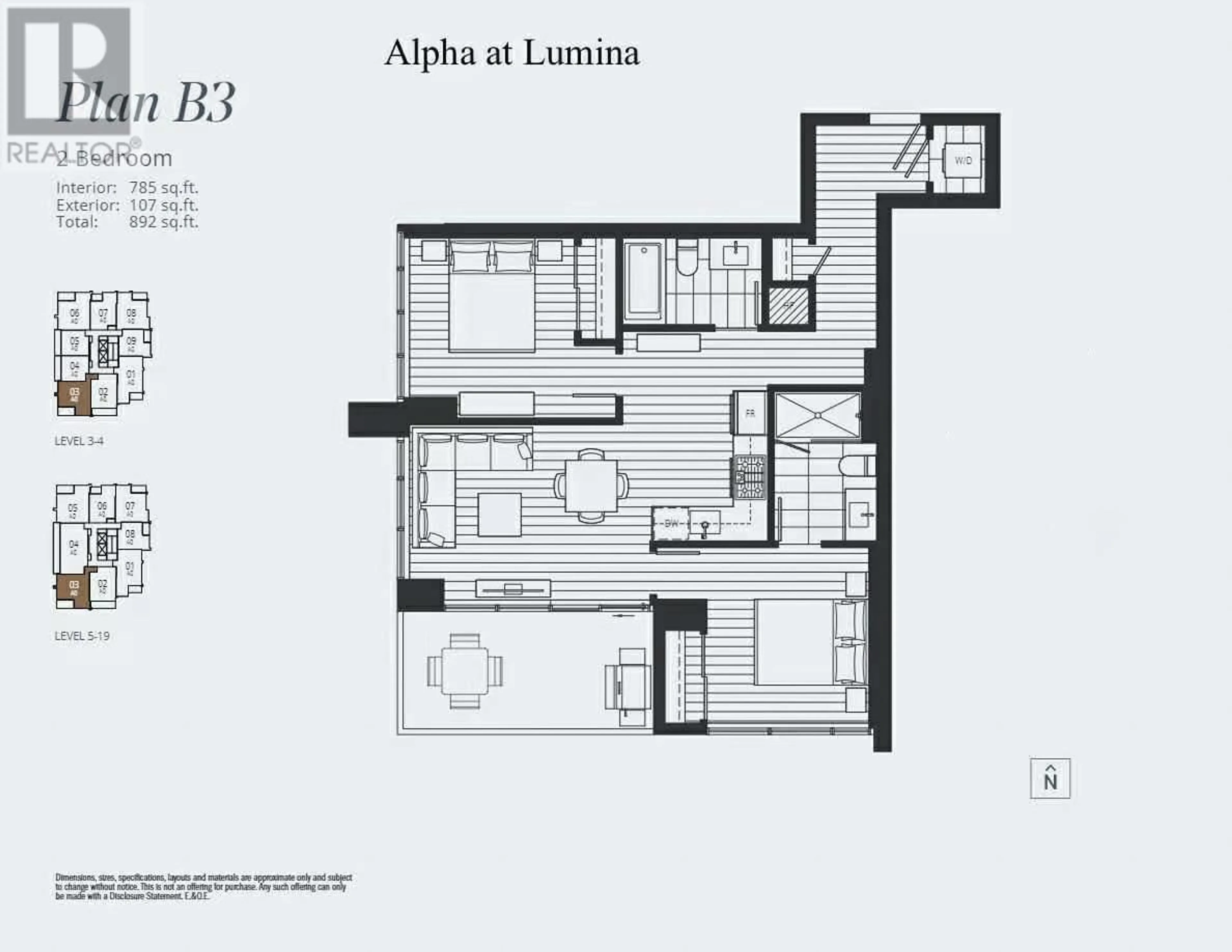 Floor plan for 903 - 2288 ALPHA AVENUE, Burnaby British Columbia V5C0L9