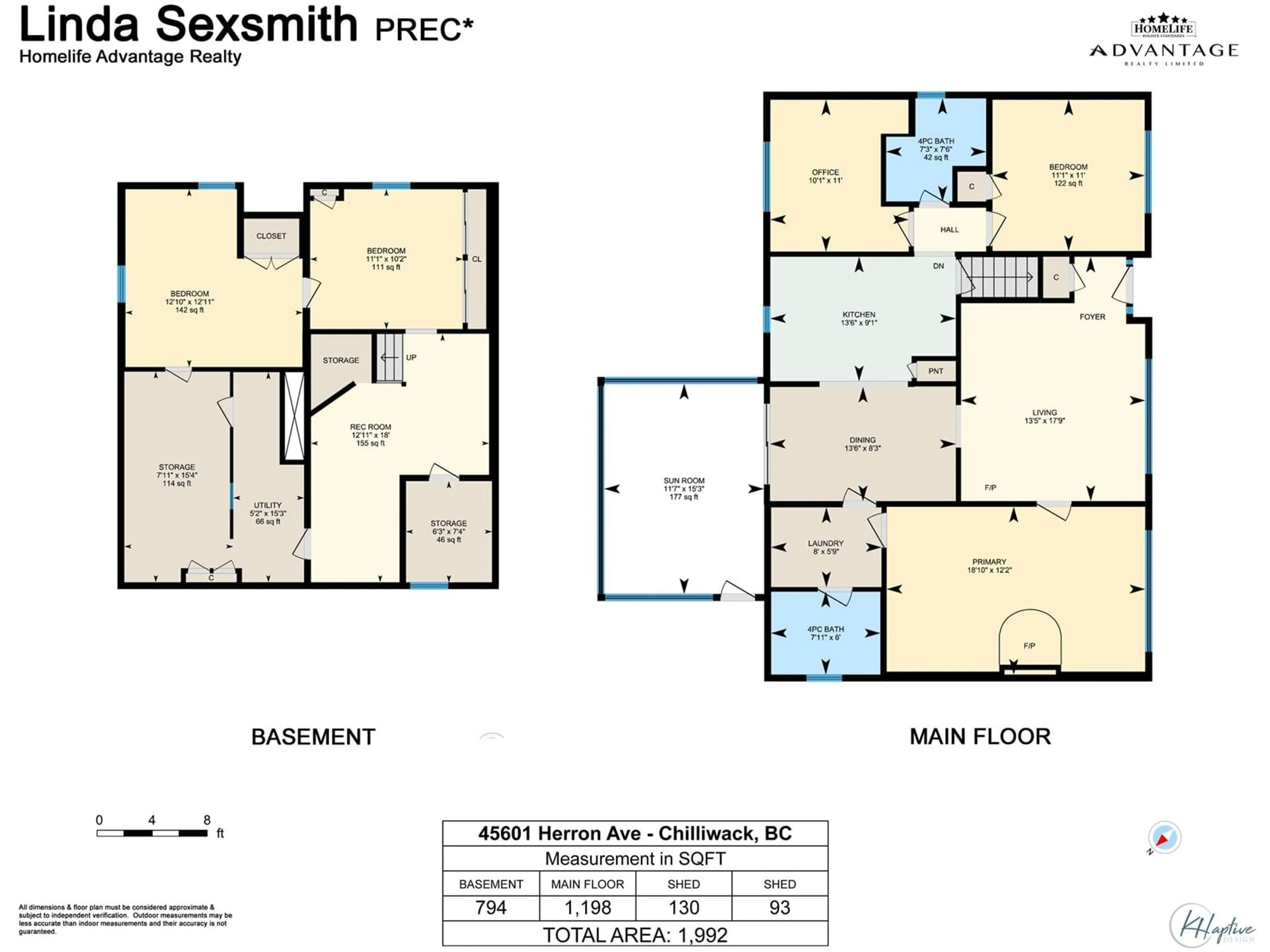 Floor plan for 45601 HERRON AVENUE, Chilliwack British Columbia V2P3G8