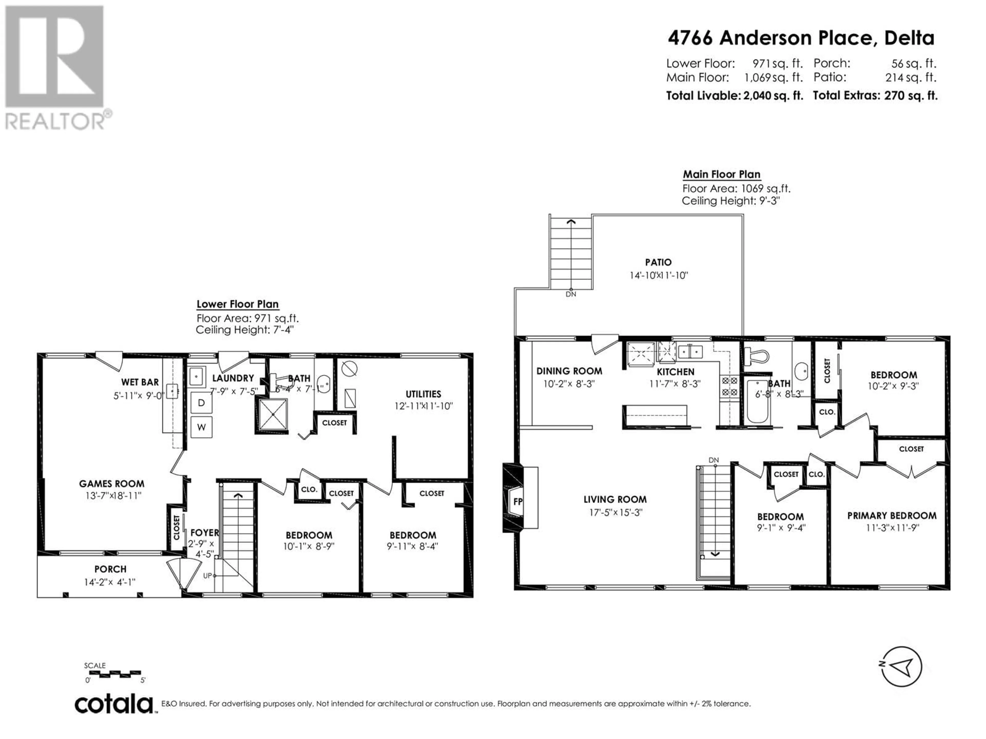 Floor plan for 4766 ANDERSON PLACE, Delta British Columbia V4K5C8