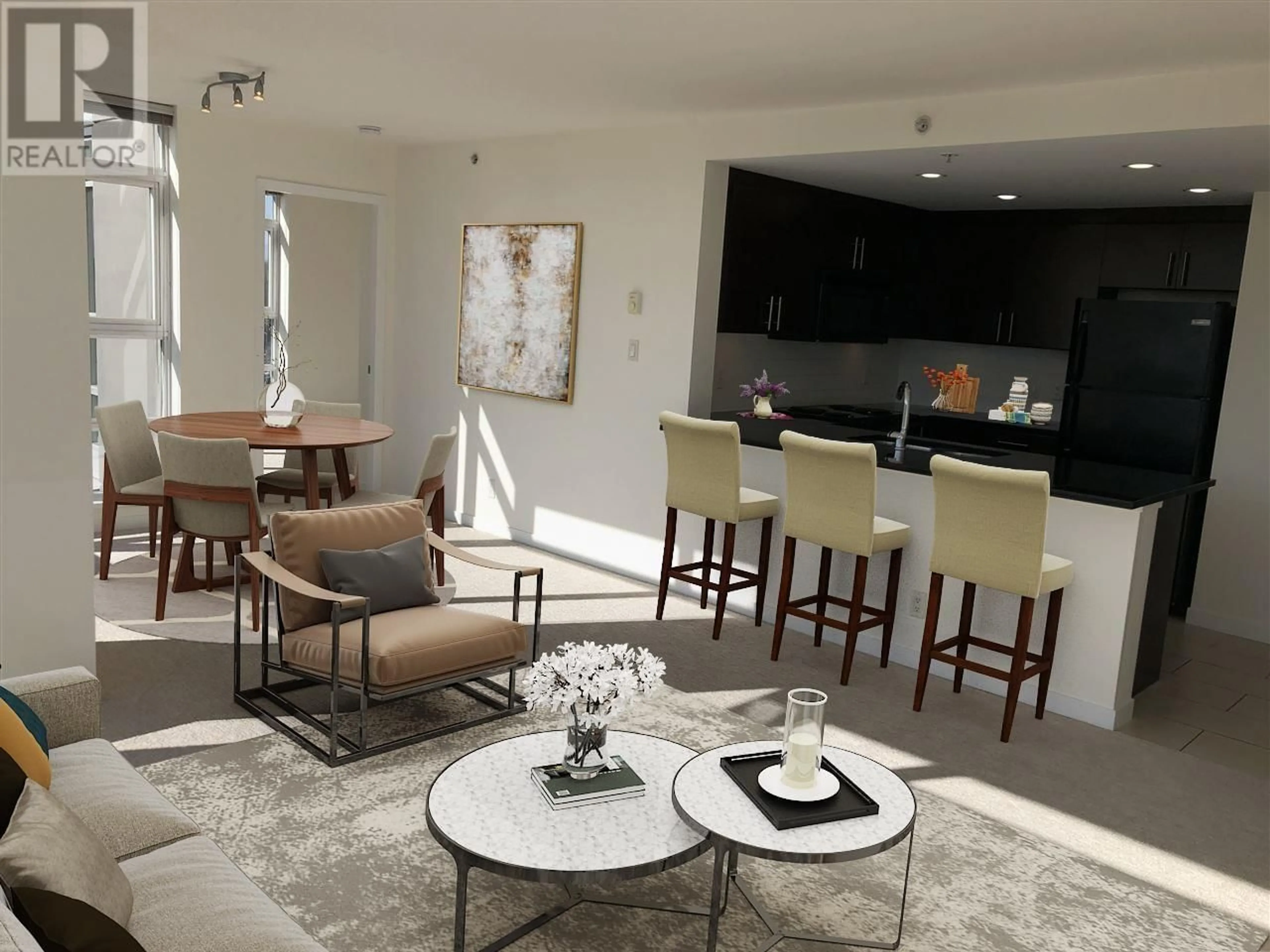 Living room with furniture, unknown for 701 - 575 DELESTRE AVENUE, Coquitlam British Columbia V3K0A6