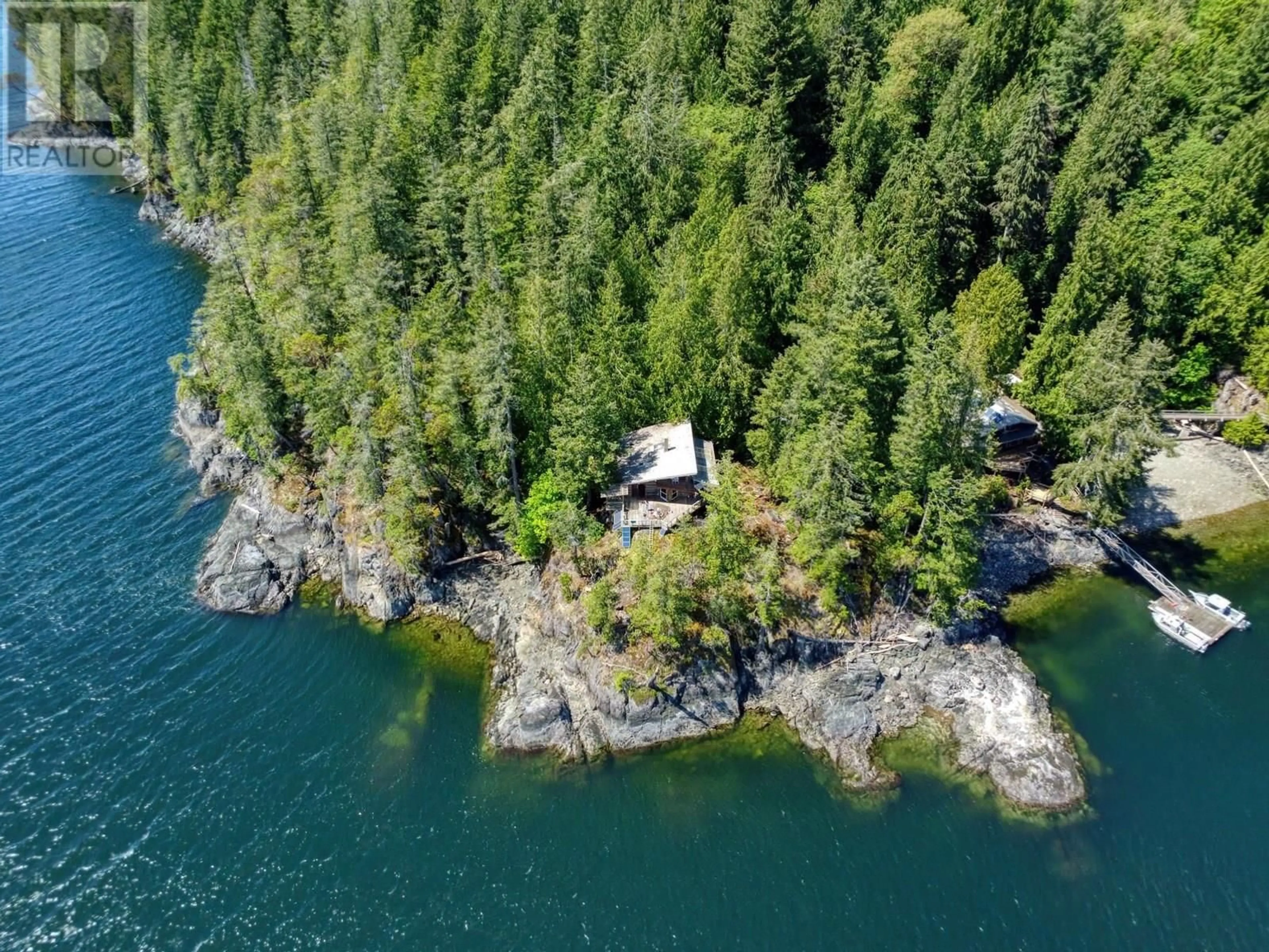 A pic from outside/outdoor area/front of a property/back of a property/a pic from drone, water/lake/river/ocean view for Block 1 JERVIS INLET BEACH, Egmont British Columbia V0N1N0