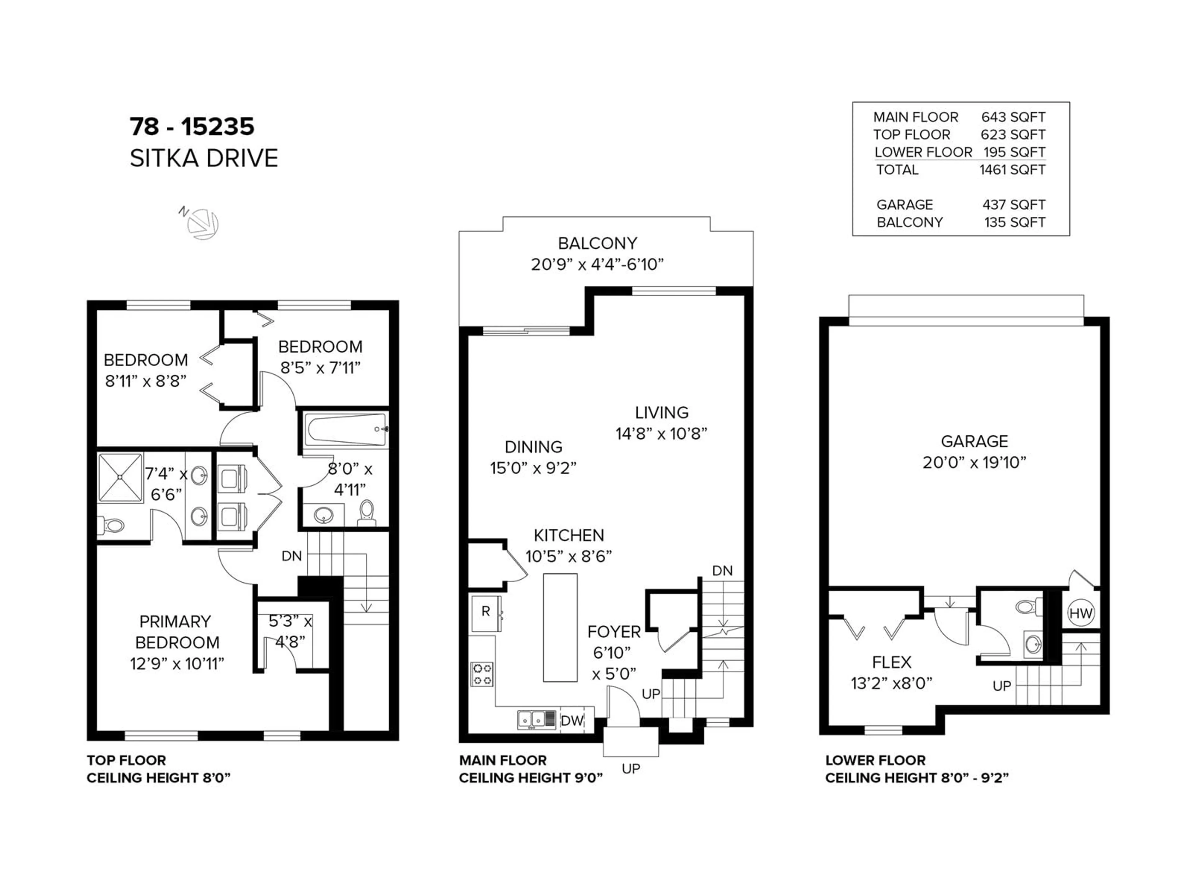 Floor plan for 78 - 15235 SITKA, Surrey British Columbia V3S0A9